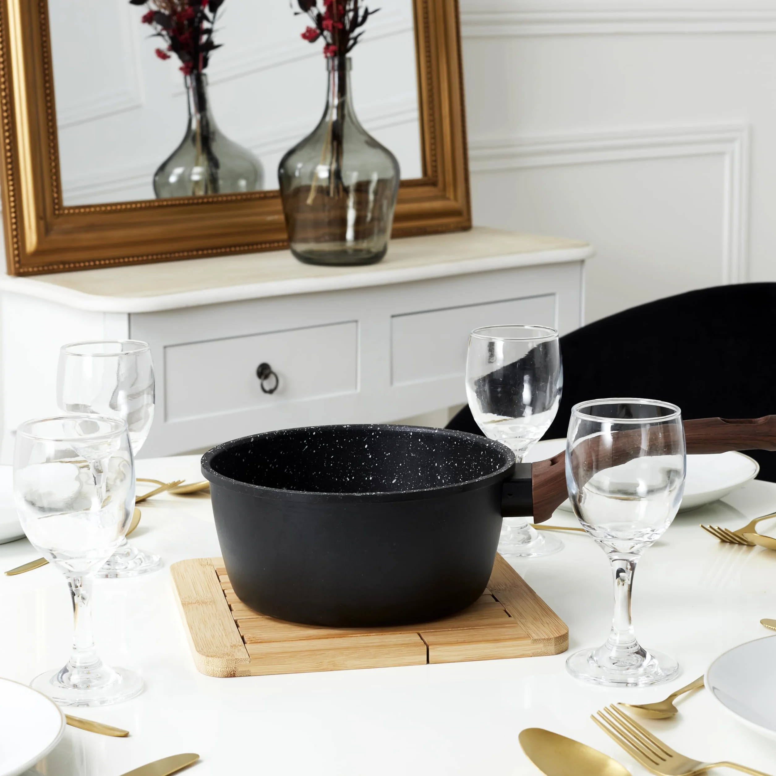 COOK CONCEPT KA2137 Dessous de Plat Extensible en Bois de Bambou 20-30 cm Beige