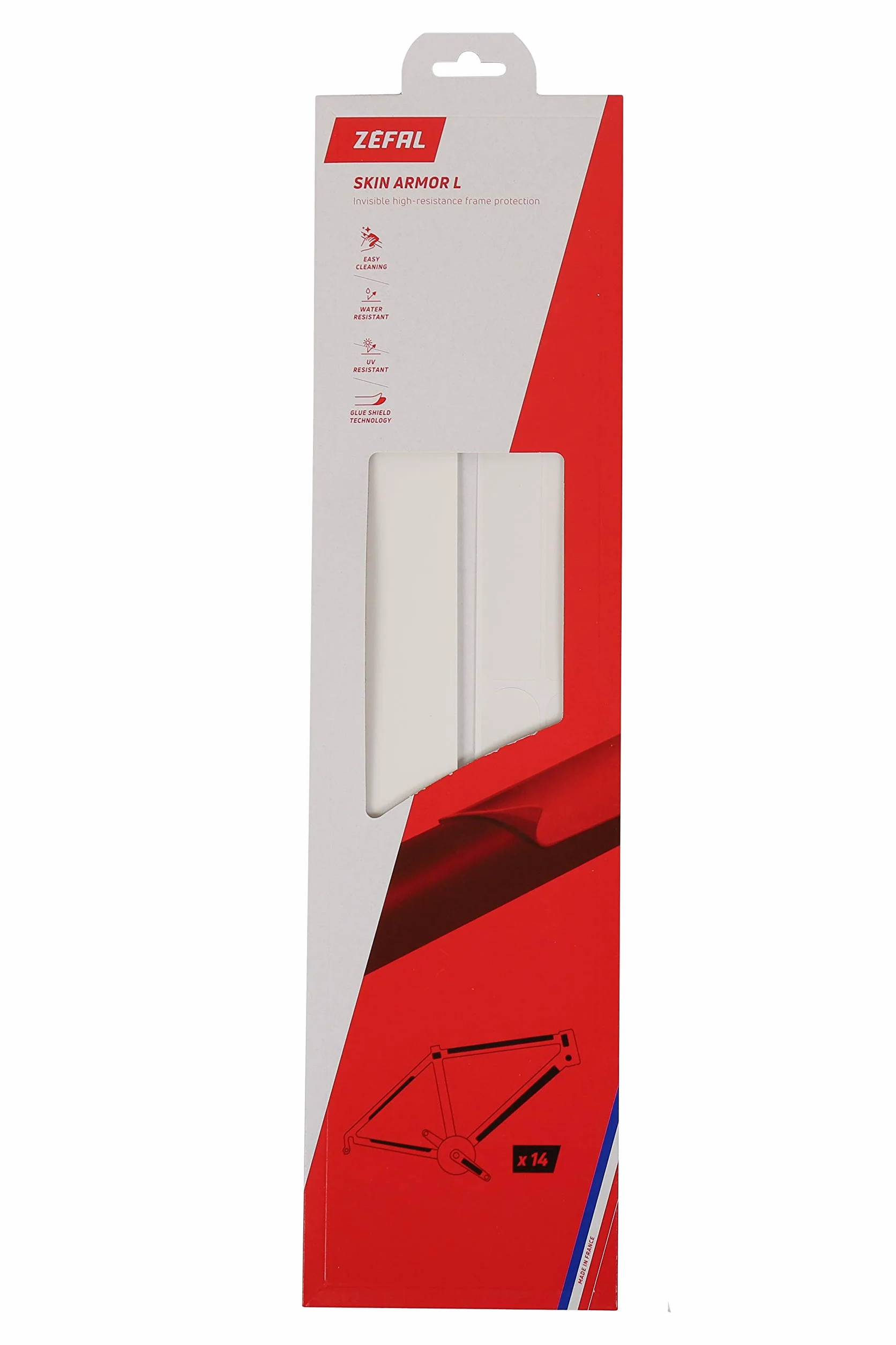 ZEFAL Skin Armor L - Protection de Cadre VTT et Velo - Film Transparent Autocollant Protecteur VTT/Vélo