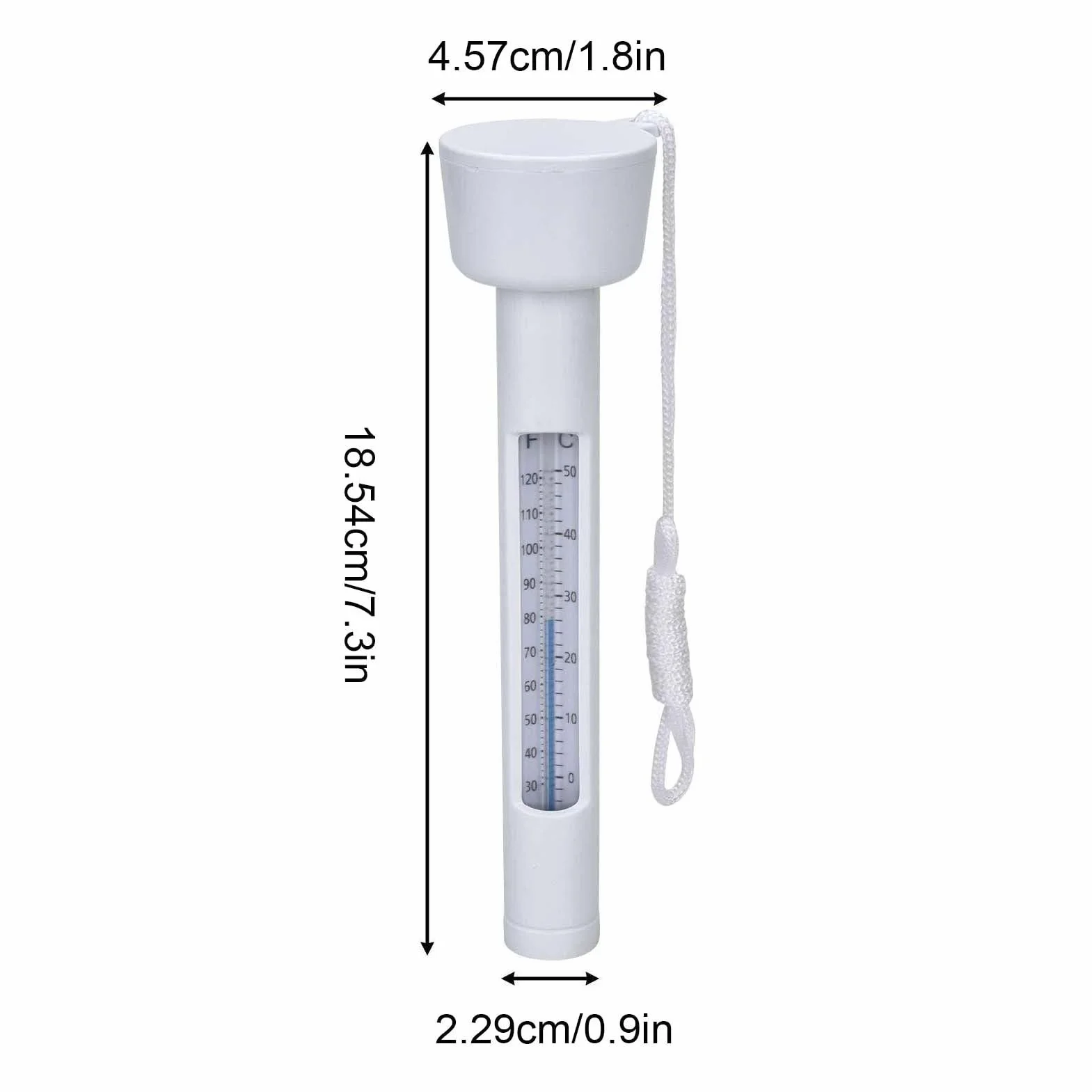 Thermomètre flottant pour piscine 0-50 °C avec laisse, accessoire spa aquarium étang