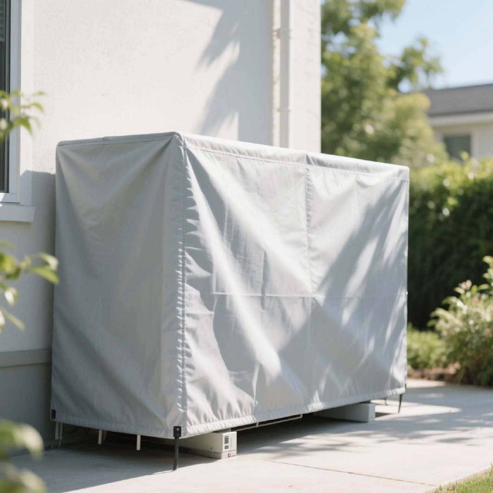Housse Climatiseur Extérieur Imperméable Anti-UV Anti-poussière Neige 86x35x60cm