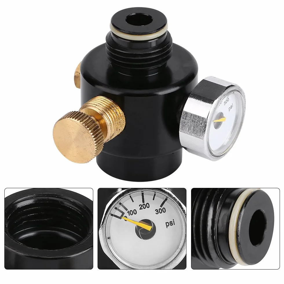 Fdit Mini régulateur de pression de CO2 en alliage d'acier Co2 & Compress, régulateur de pression d'air, sortie réducteur de pression, régulateur de gaz 0-300 psi