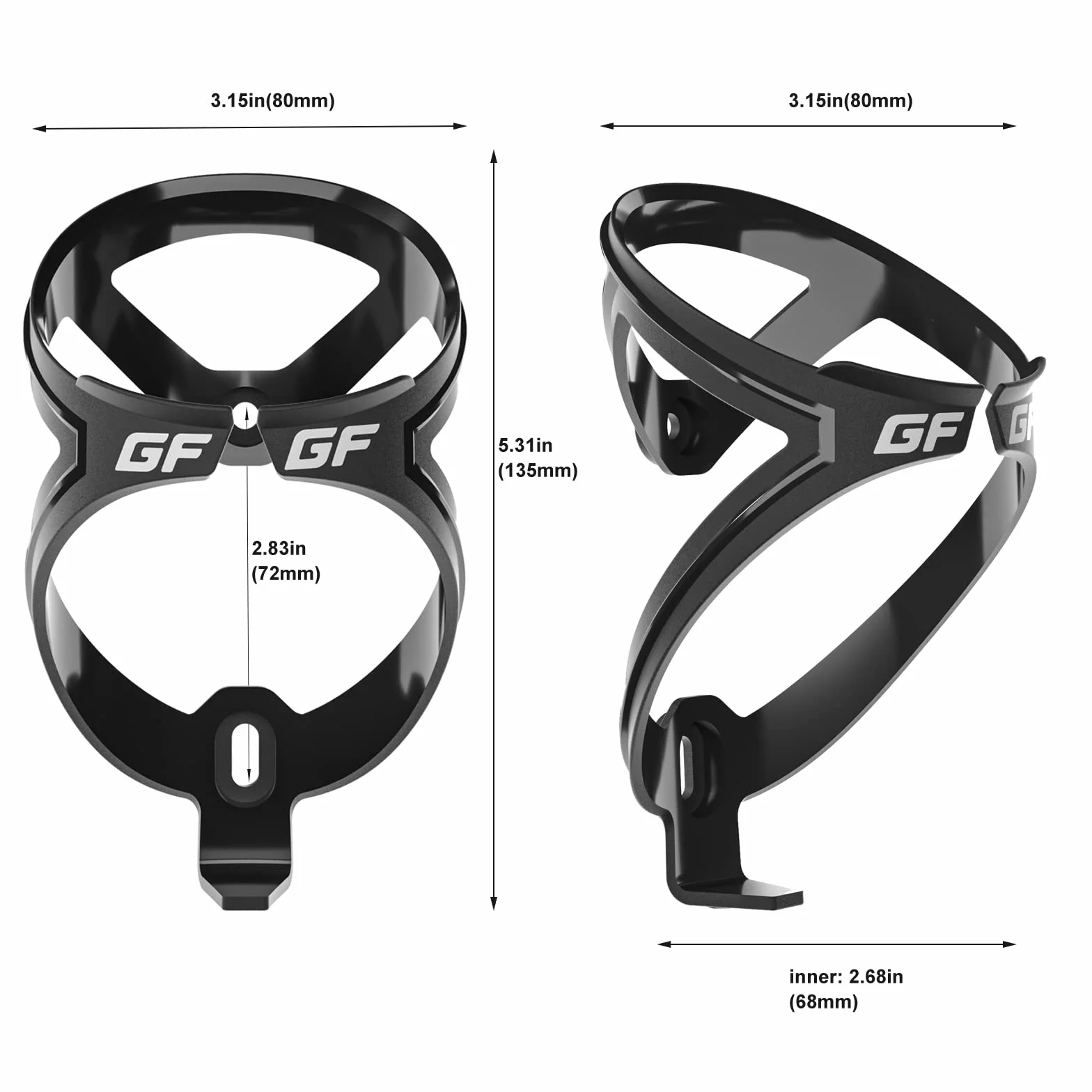 GEMFUL Support de bidon de Bouteille de Vélo avec Gourde 750 ML sans BPA aux VTT Vélo de Route 4 PCS（2 Cage + 2 Gourde）
