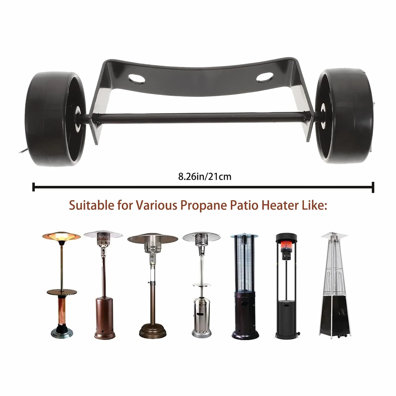 Parasol chauffant gaz universel pour patio terrasse kit roues