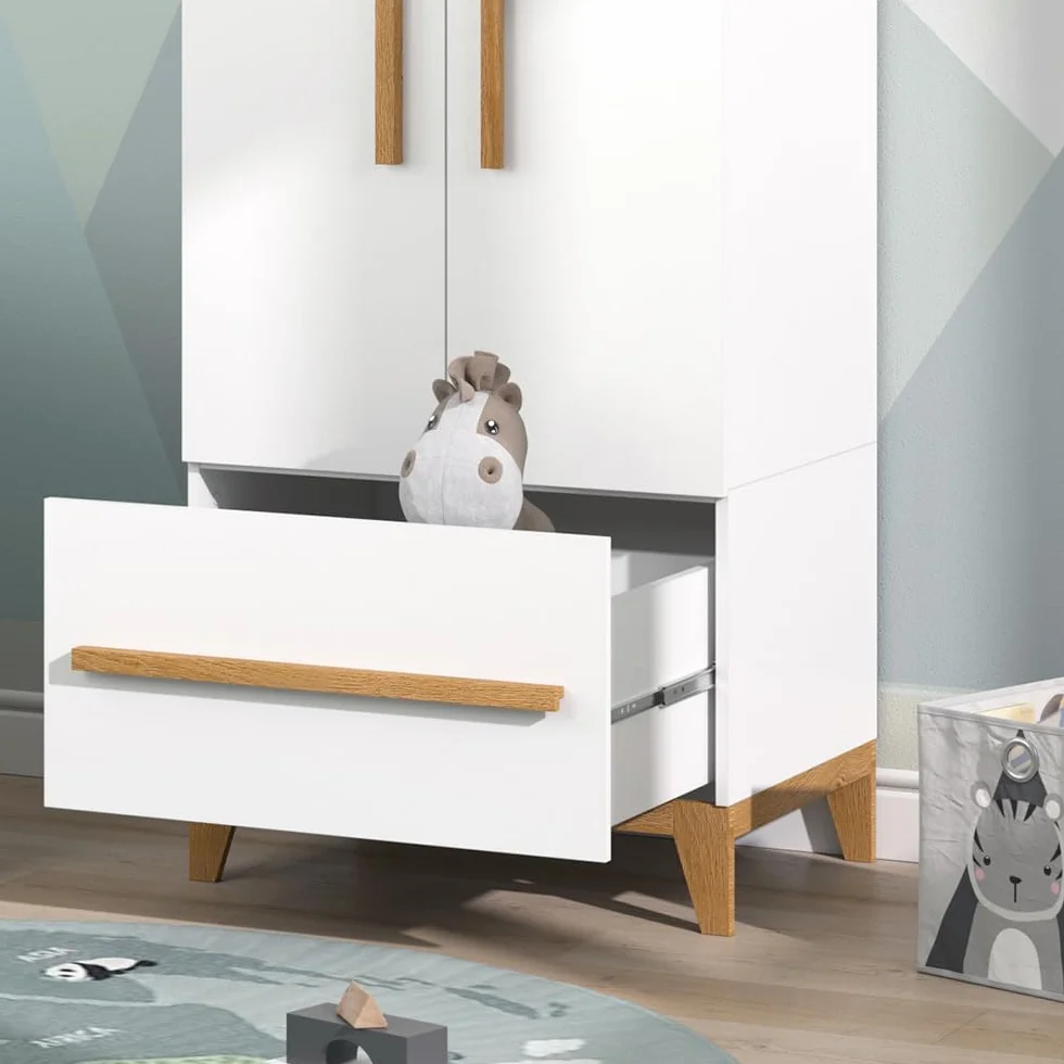 VitaliSpa Armoire Enfants Malia Blanc 70x186.8cm Rangement Vêtements