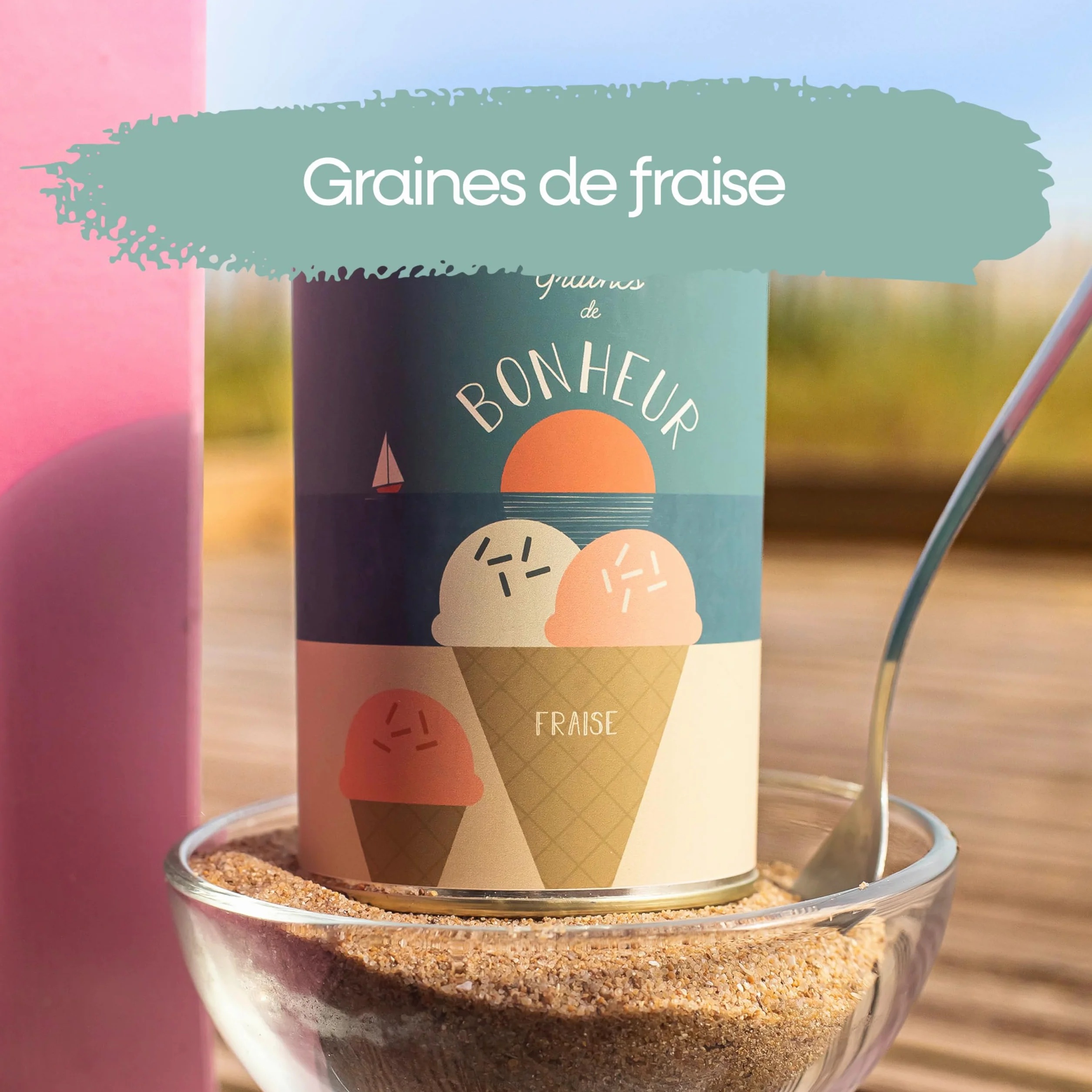 Mauvaises Graines Kit de Graines de Fraises des Bois à Semer - Cadeau Original Fabriqué en France