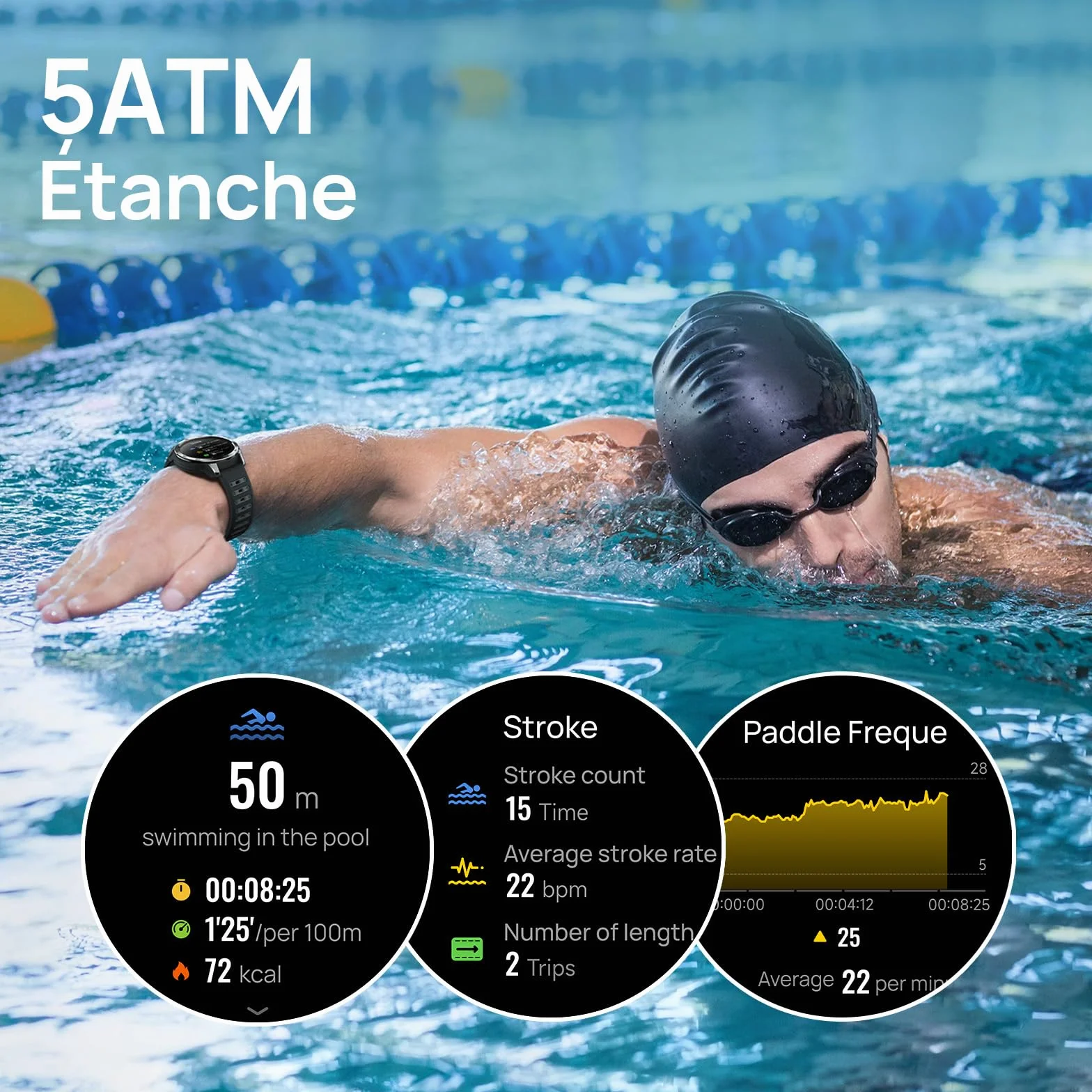 Mibro GS Pro2 Montre Connectée Homme Sport 1,43" AMOLED GPS Running Randonnée 150 Modes Sportifs Appel Bluetooth Autonomie 20J Gris Foncé