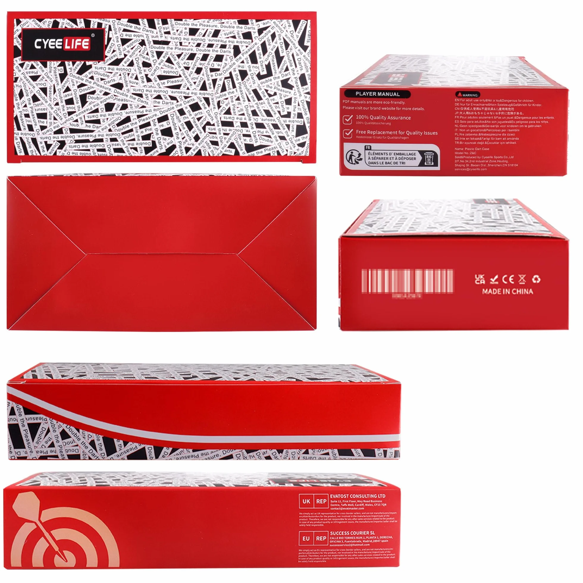 CyeeLife Pointes de fléchettes en plastique, lot de 500 pièces, filetage 2BA, particulièrement stables et durables, pointes de fléchettes au total dix couleurs (500 pièces)