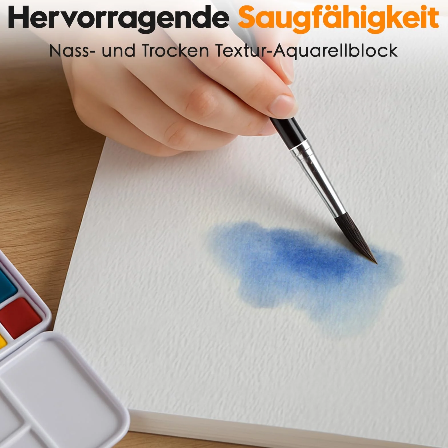 KOVIEDE Papier aquarelle A6 300 g/m² 100% coton Lot de 60 feuilles Carnet de croquis aquarelle