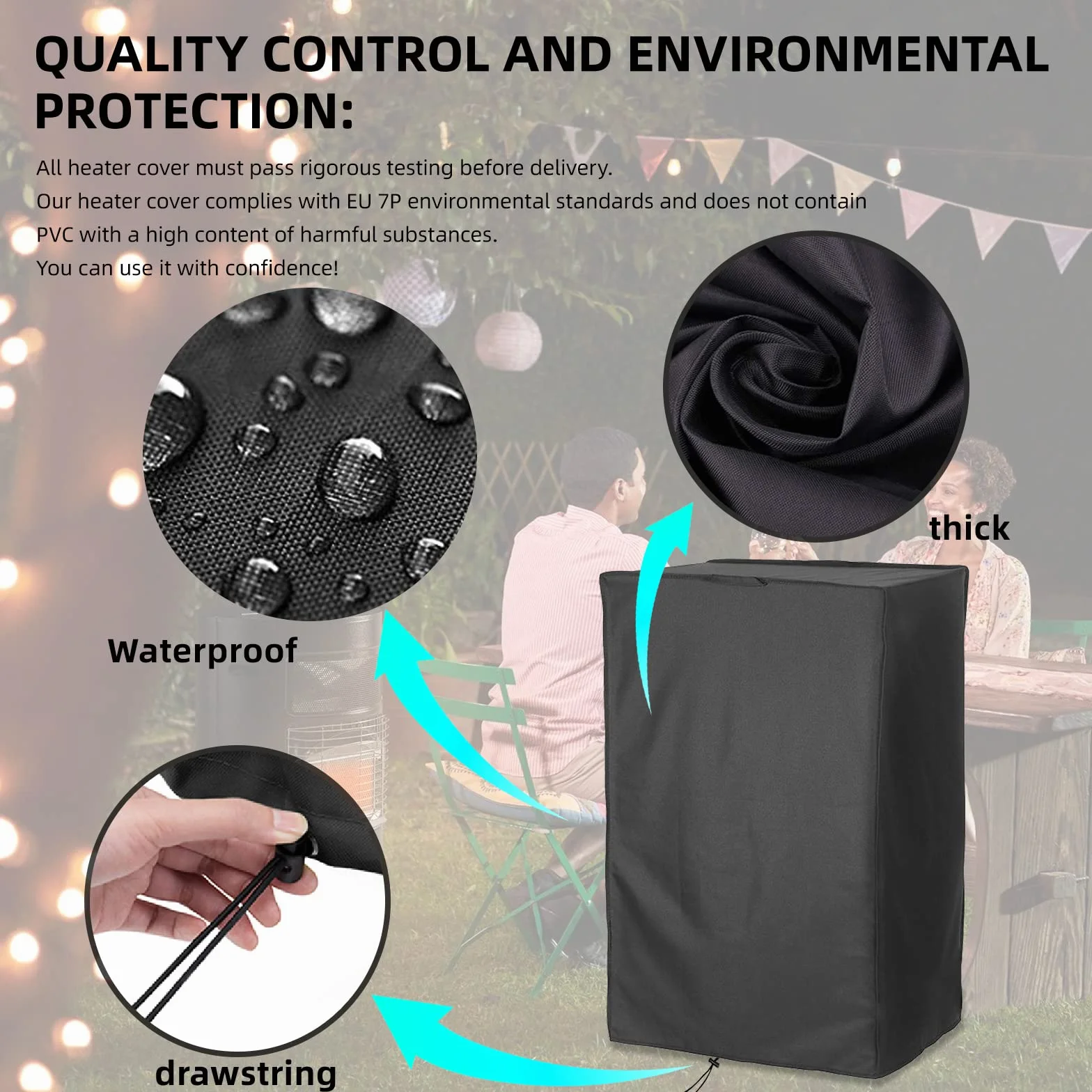 Bache de Protection Chauffage Gaz 46x38x74cm Imperméable Anti-Poussière