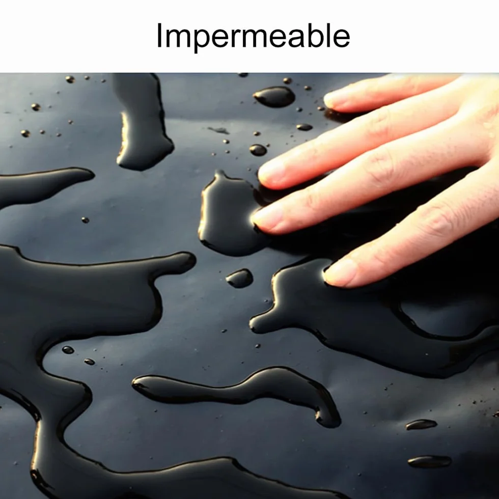 Bâche étanche pour Bassin 10M x 15M, PEHD Couverture Flexible Noire pour Jardin