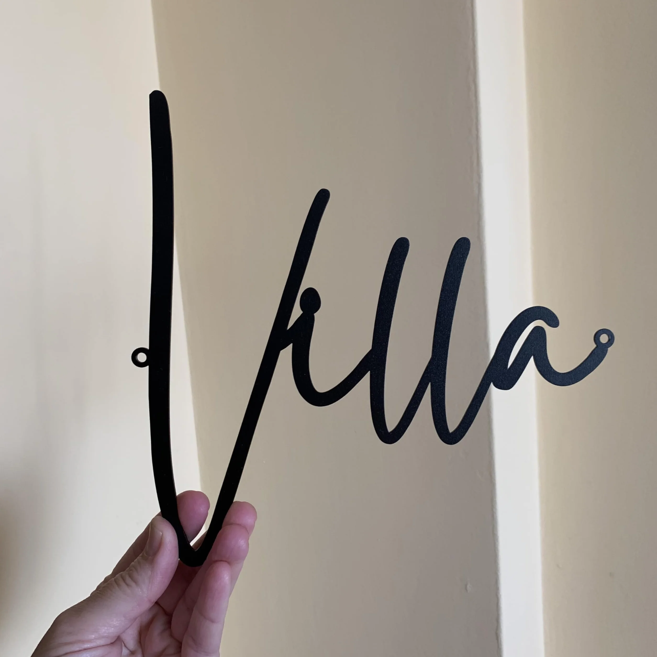 Plaque Murale en Métal Découpé au Laser, Lettres Personnalisées pour Maison, Cuisine, Porte Chambre Enfant