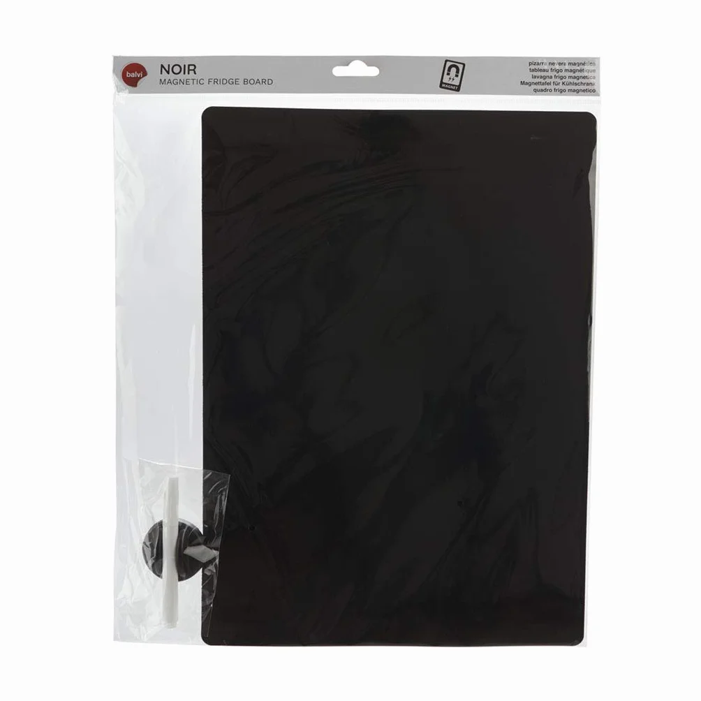 Balvi Tableau Frigo Magnétique 42 x 30 cm Noir avec Stylo et Gomme