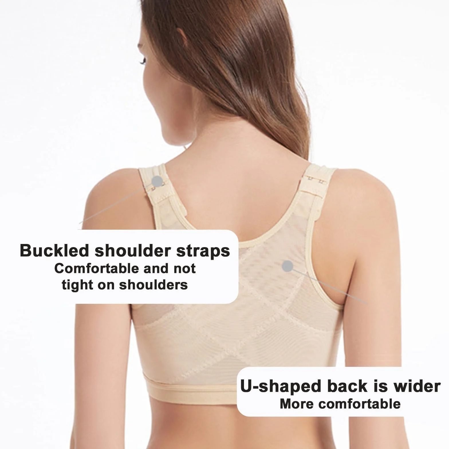 Forme Science Soutien-Gorge Posture Correcteur Femme Fermeture Avant Posture Soutien sans Fil Couverture Complète Soutien-Gorge Sport 2 Débardeur Manga