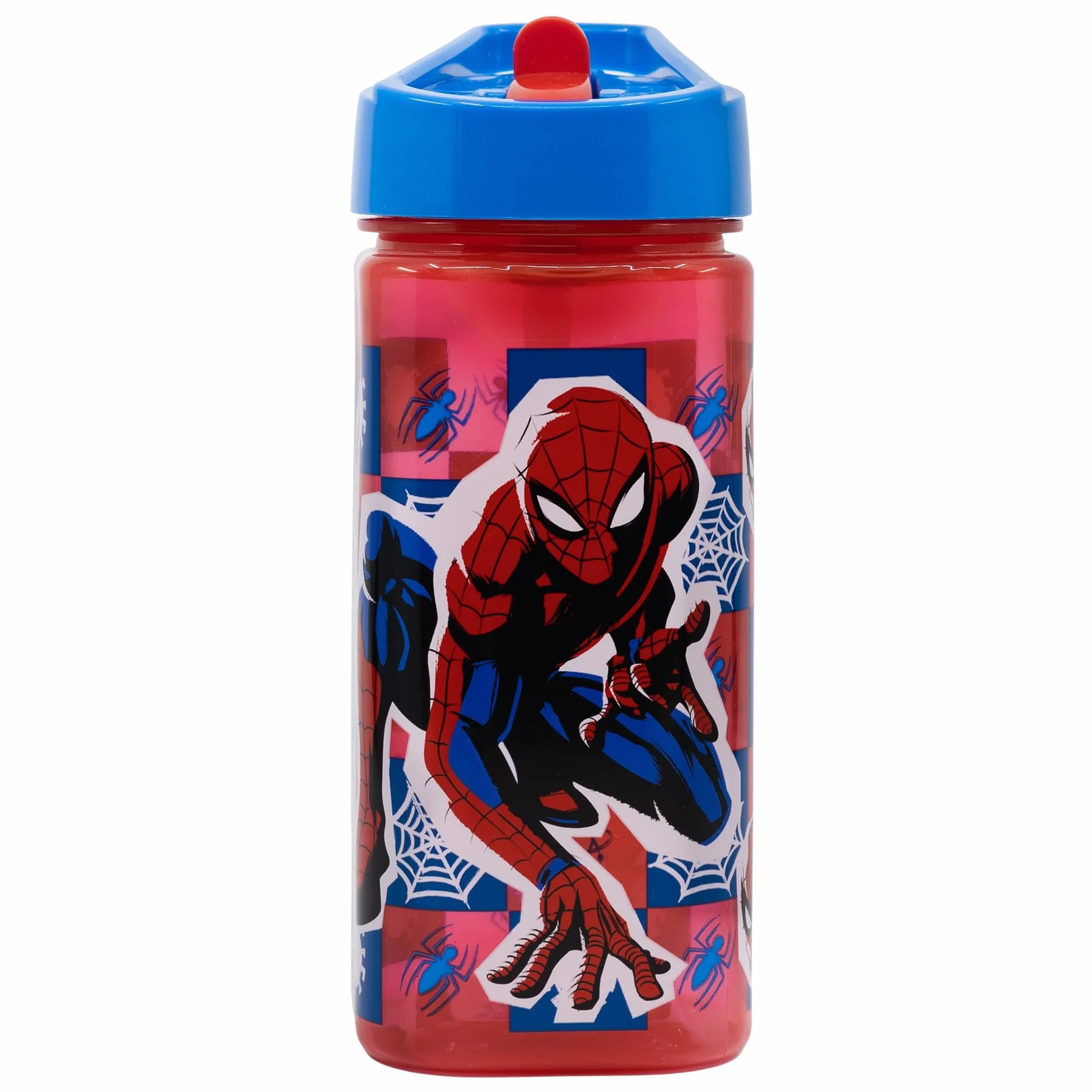 STOR Gourde en Aluminium Spider-Man 740ml - Bouteille Réutilisable avec Bouchon de Sécurité - Idéale pour Jeunes Adultes et Fans