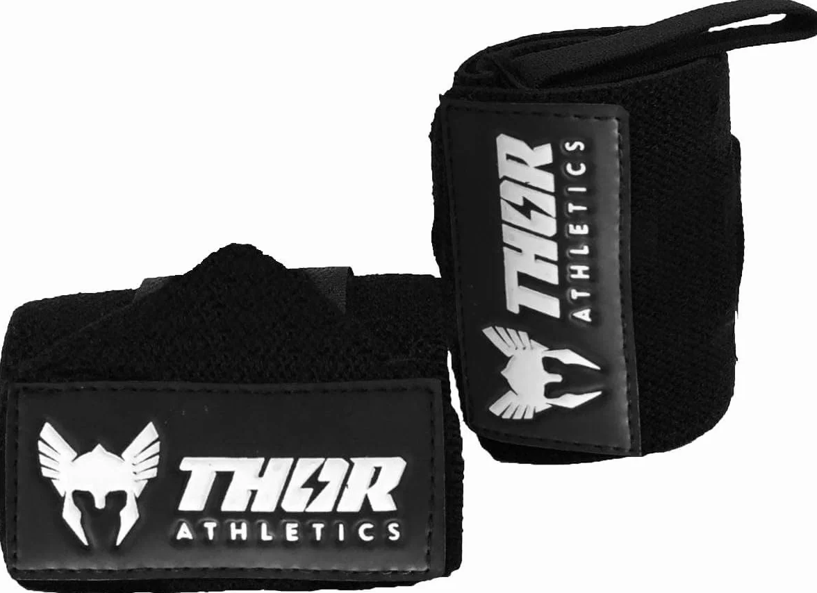 Thor Athletics Bande Poignet Musculation, Sangle de Poignet Forte, Bracelet de Musculation, Crossfit, Fitness, 60cm