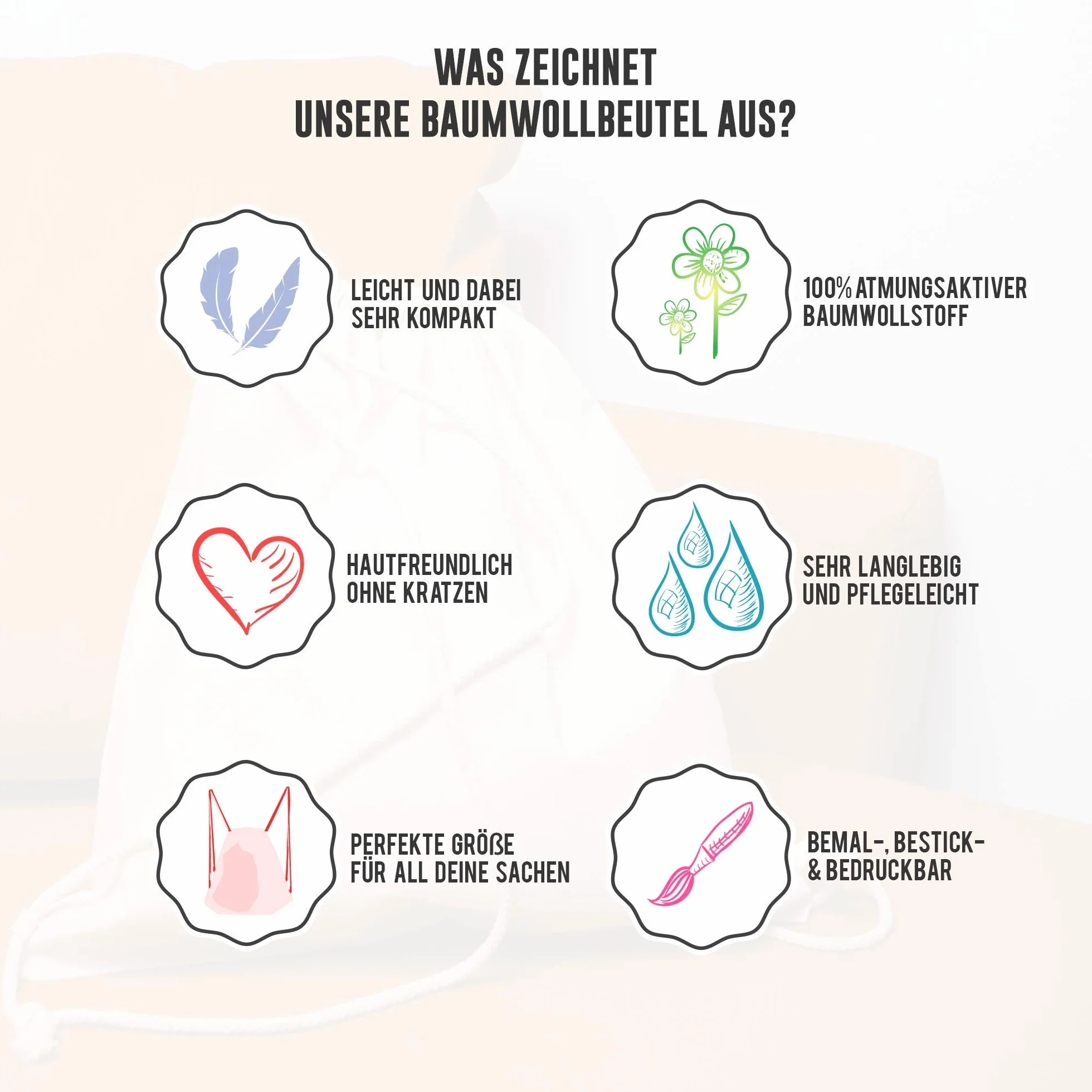 ELES VIDA Lot de 25 Sacs de Gym en Coton Naturel 38 x 42 cm Sac de Sport Sac à Dos en Tissu Sac en Toile Sac en Toile de Jute certifié Oeko-Tex