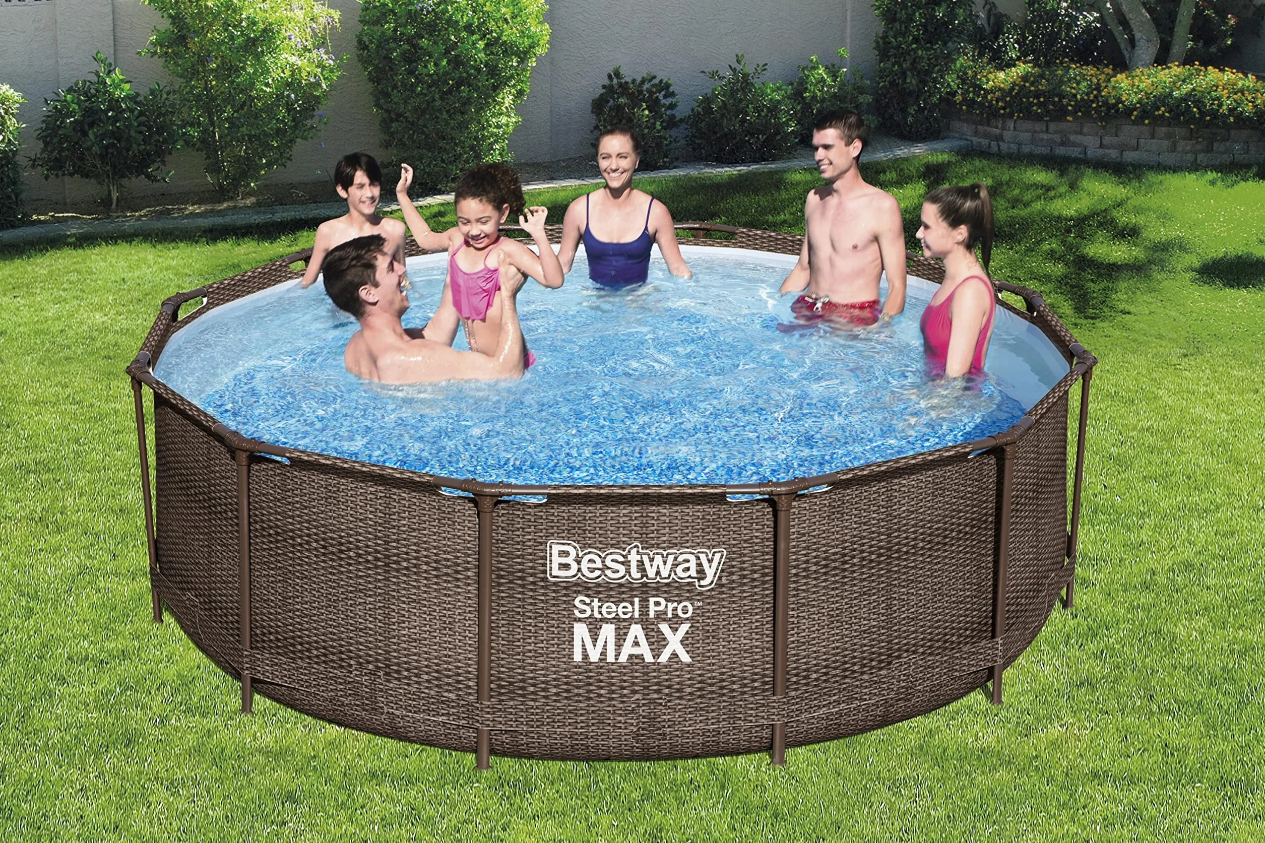 Bestway Steel Pro Kit Piscine Hors Sol 366 x 366 x 100 cm Marron