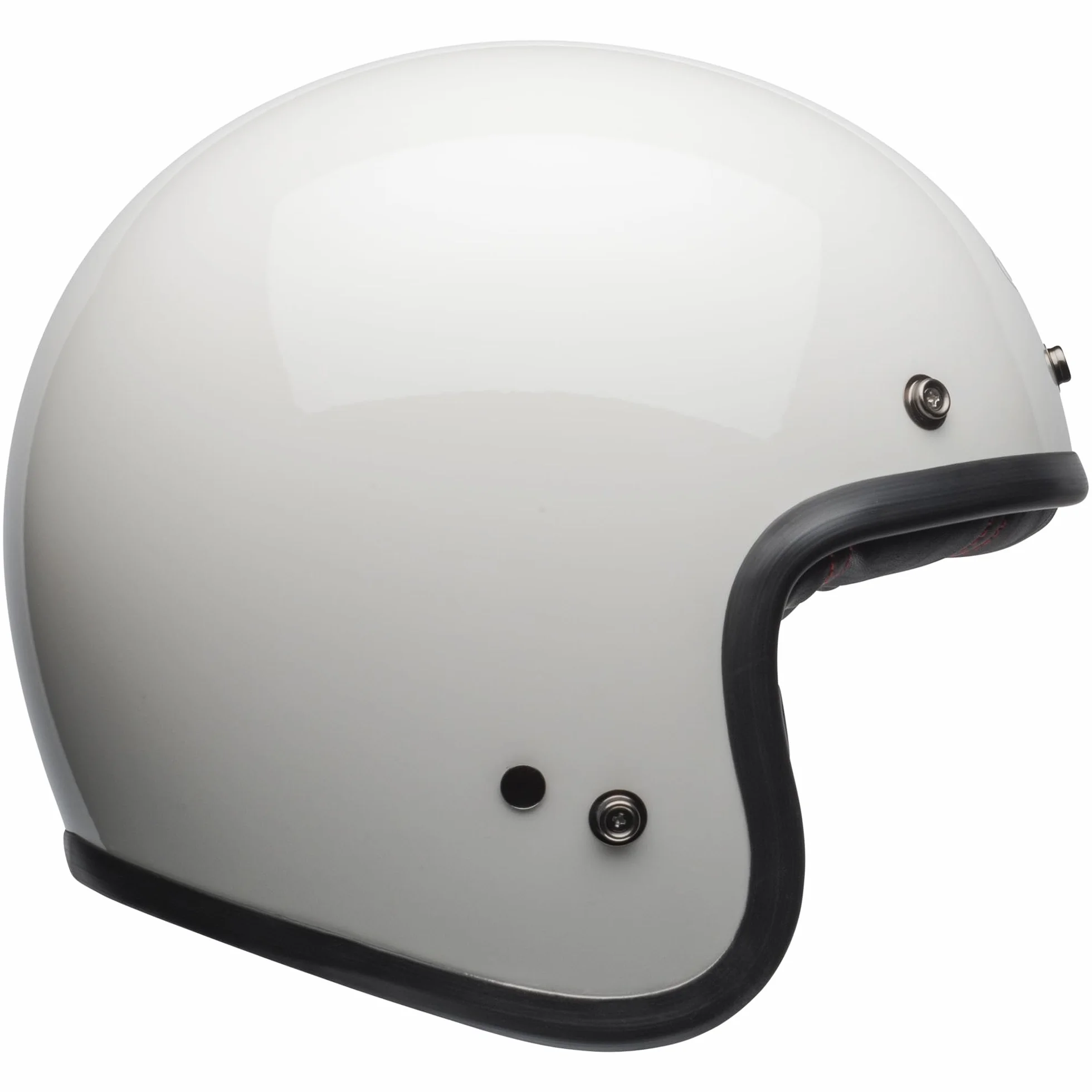 Bell Custom 500 Solid ECE – Casque Moto homologué ECE 22.06 – Casque Vintage – Coque en Fibre de Verre – Doublure Amovible –