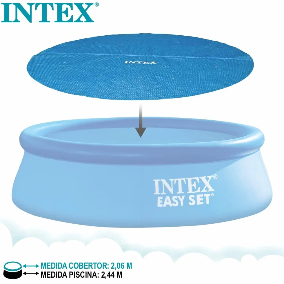 Intex Bâche Solaire Piscine Easy Pool 244 cm Bleu