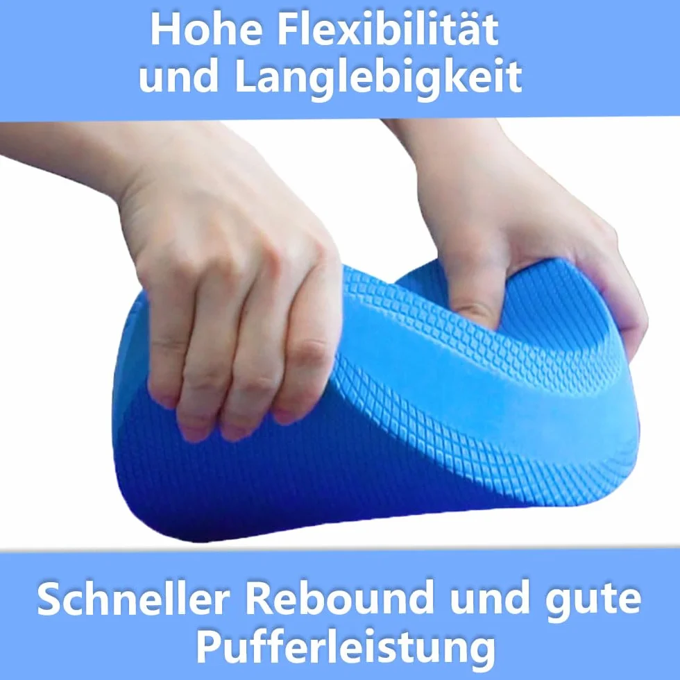 Coussinets d'équilibre ovales en mousse élastomère thermoplastique, doux et confortable, pour l'entraînement de fitness, convient pour la maison et le travail (bleu)