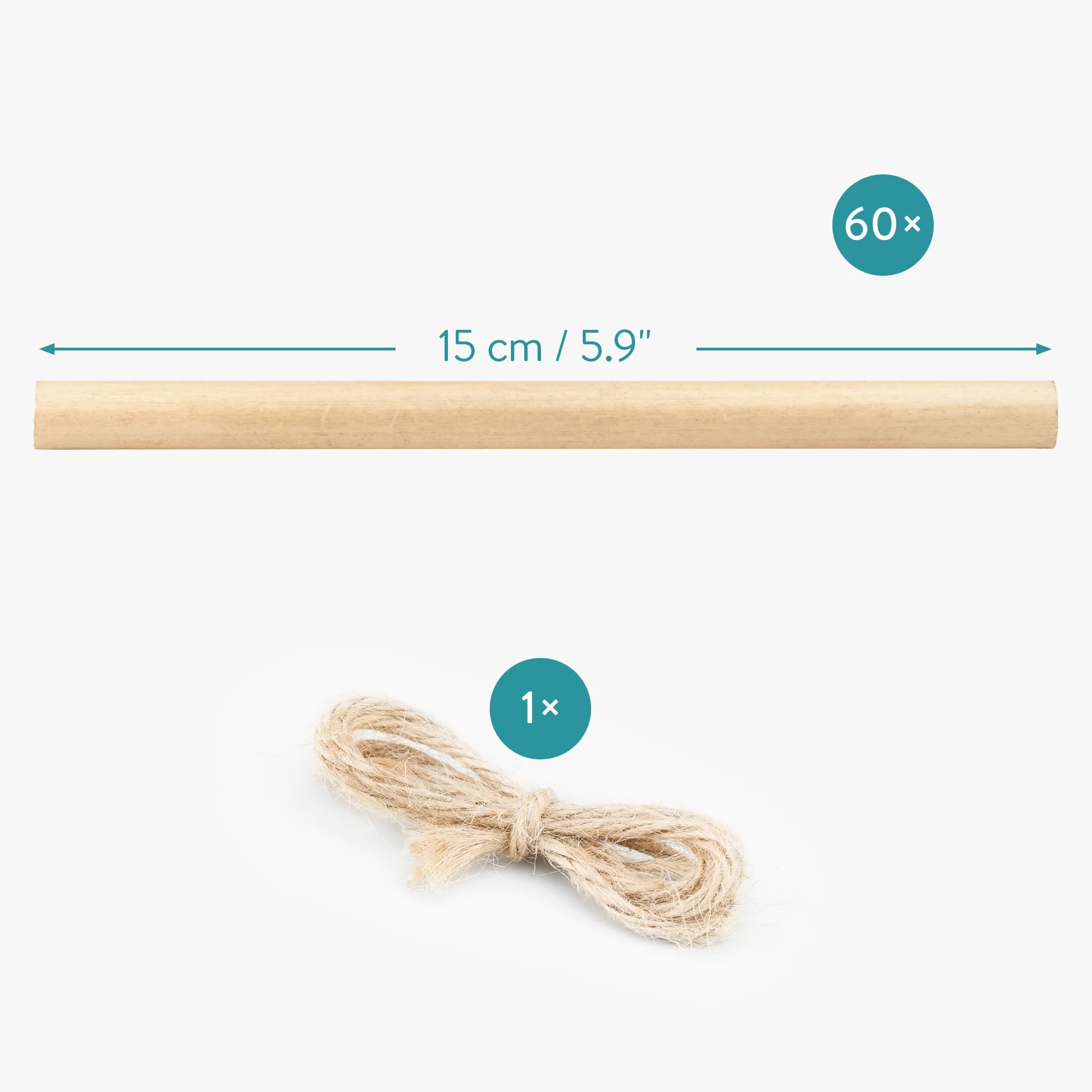 Navaris Tube en Bambou pour Abeille 60x 15 cm Refuge avec Corde