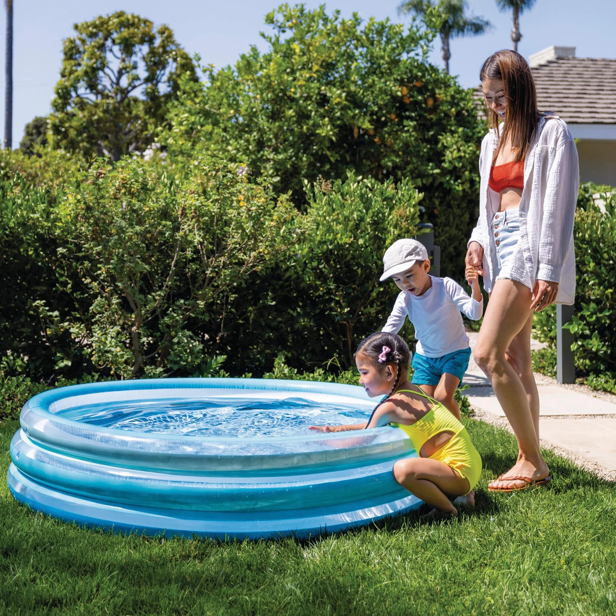 Intex Piscine Gonflable Ø147 x 33 cm 330 l Vinyle résistant Enfants 2 Ans