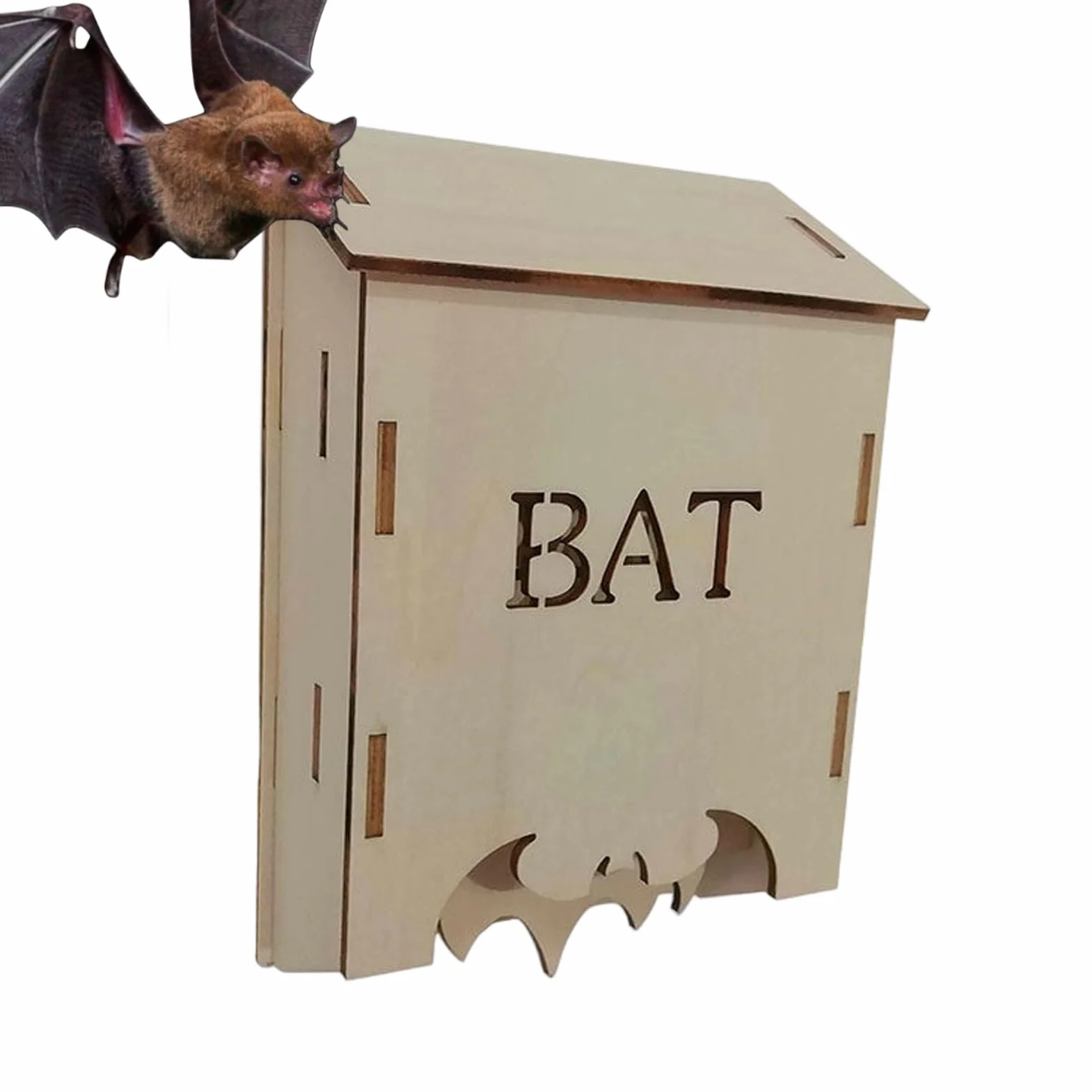Maison pour chauves-souris en bois extérieur abri faune design prêt pour le climat