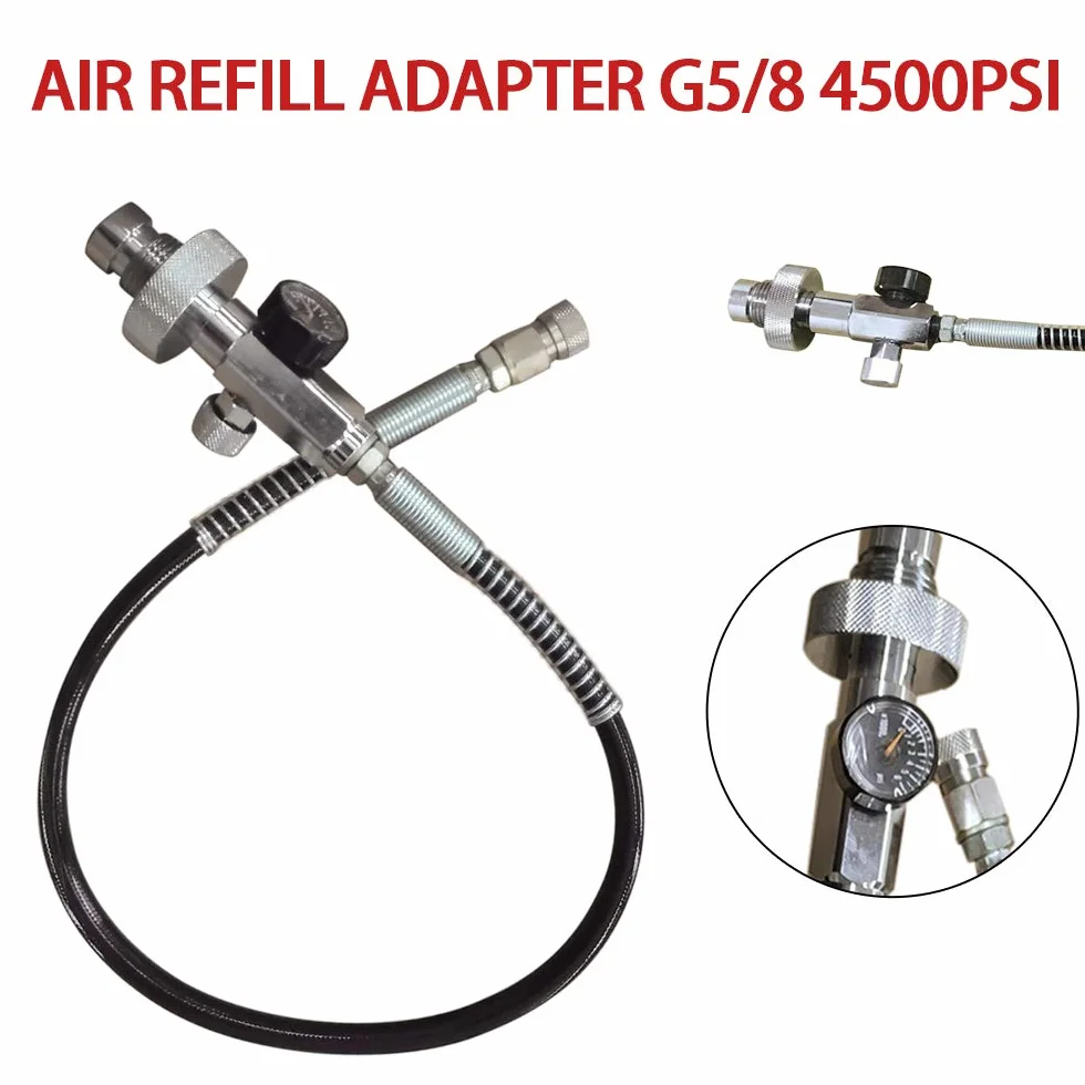 Station de remplissage de paintball 4500 PSI, kit de chargement pour station de remplissage de paintball PCP, adaptateur de chargement pour station de remplissage PCP pour station de