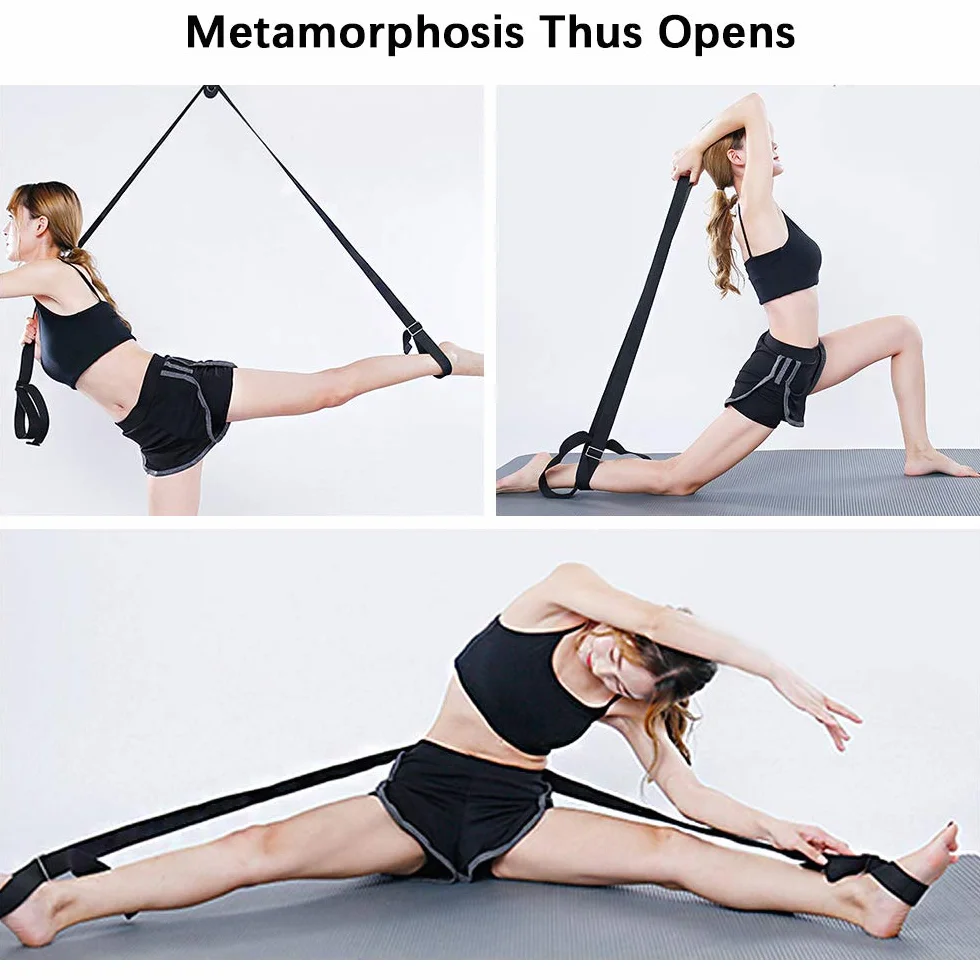 Lot de 2 blocs de yoga en mousse EVA haute densité antidérapants avec sangle de yoga et anneau en D en métal pour améliorer l'équilibre et la flexibilité pour le yoga, le pilates, la