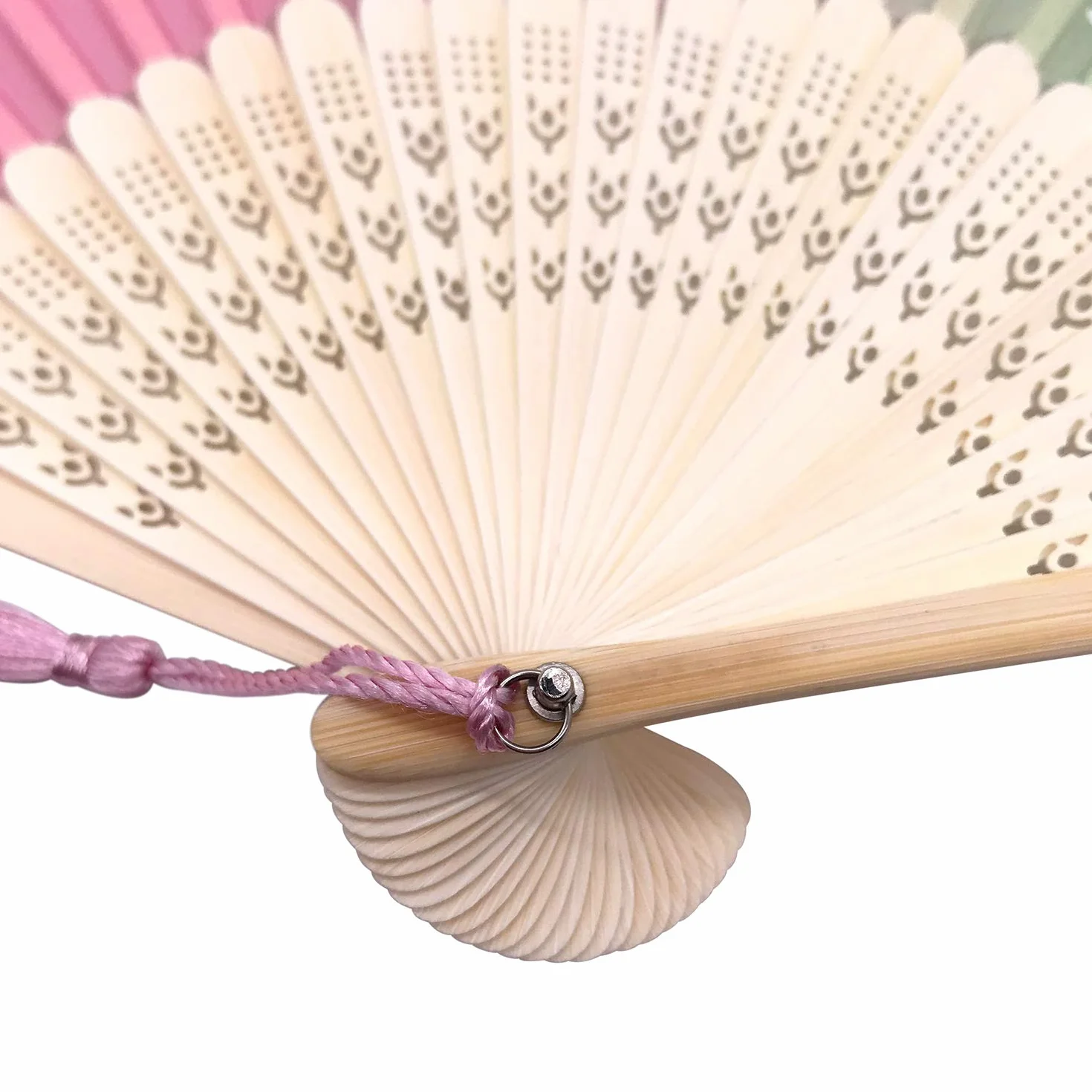 Kibon Éventails pliants en bambou avec pampille pour cadeaux, danse, fête