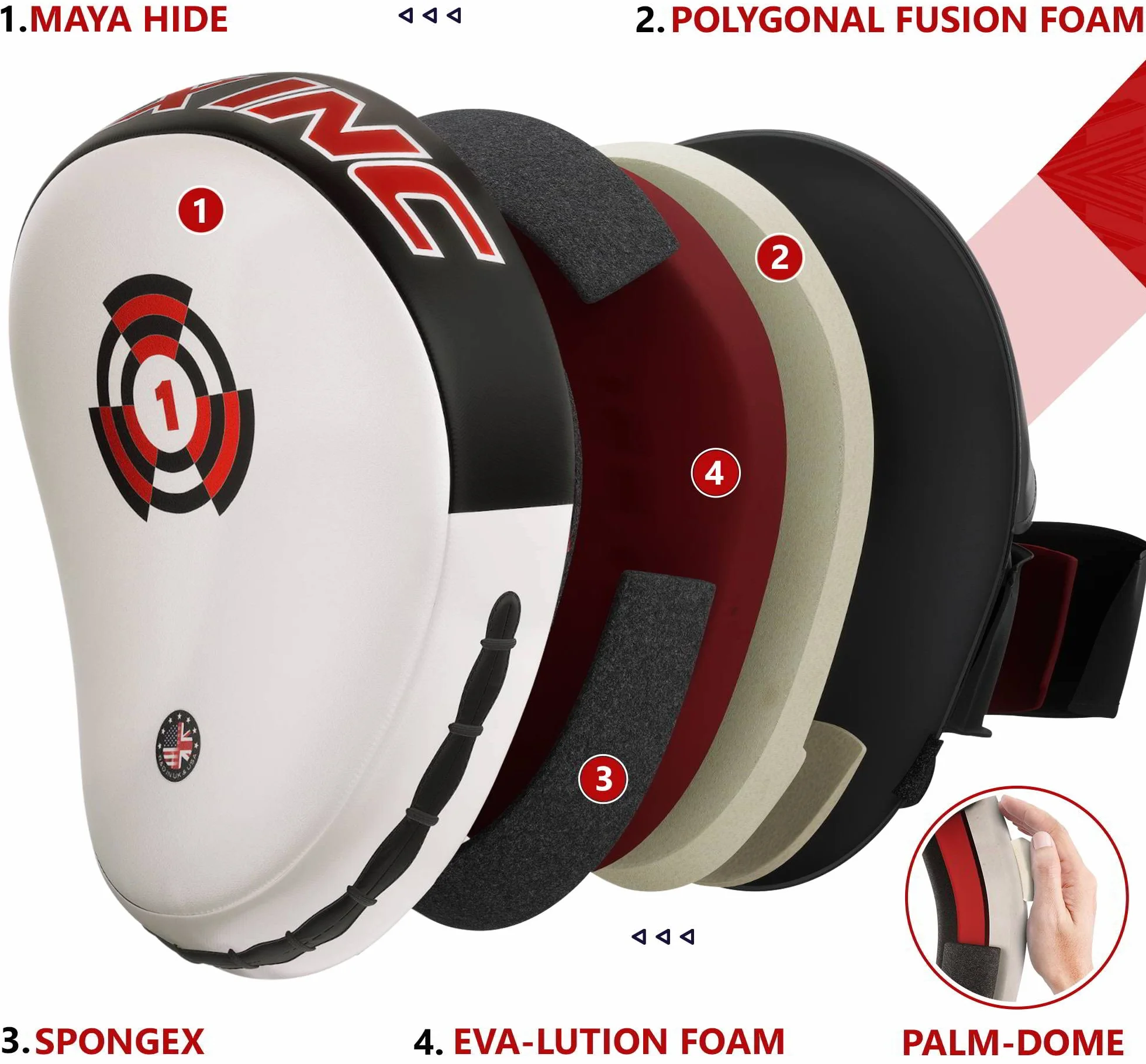RDX Pattes d'ours Boxe MMA Incurvé Art Martiaux Bouclier Pao Muay Thai Kick Boxing Bouclier de Frappe Cible D'entraînement Mitaines Focus Pads Sports de Combat Taekwondo
