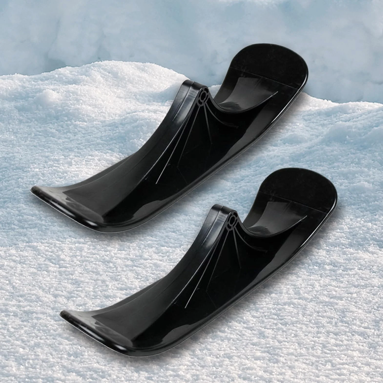 2pcs Patin A Neige pour Trottinette - Kit Conversion Trottinette Neige, Accessoires De Traîneau À Deux Roues, pour Sable, Chemins De Gravier Inégaux, Parc, Plage, Aventure en Plein Air