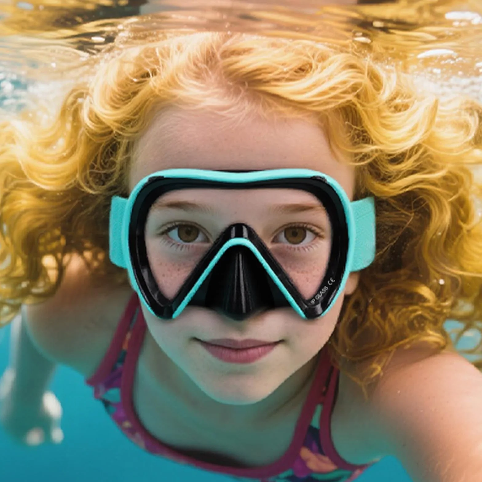 Masque de Plongée Enfant 4-16 Ans 180° Vision Panoramique HD Verre Trempé Anti-Buée Anti-Fuite