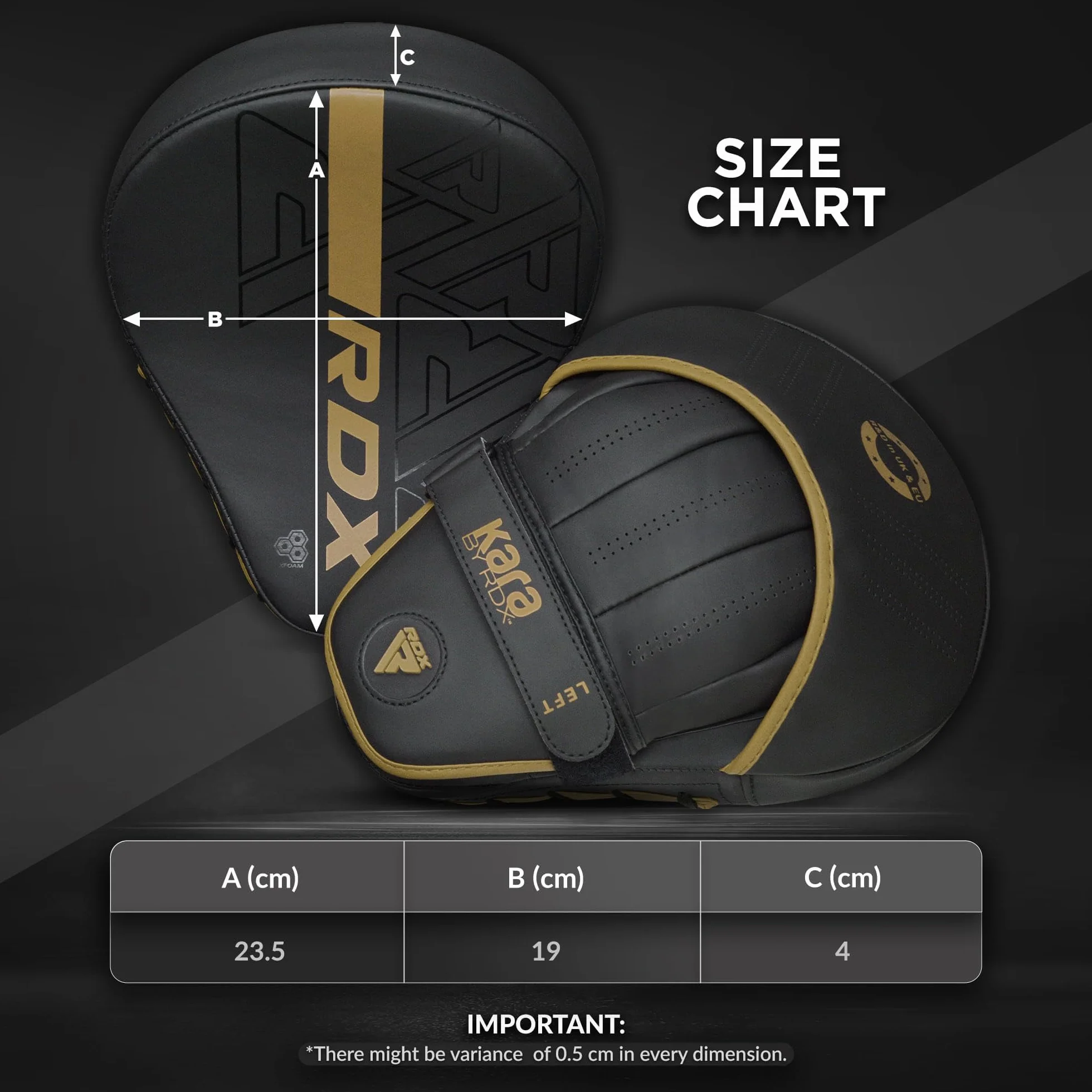 RDX Pattes d'ours Boxe MMA Incurvé Art Martiaux Bouclier Pao Muay Thai Kick Boxing Bouclier de Frappe Maya Hide Cuir Kara Cible D'entraînement Mitaines Focus Pads Sports de Combat Taekwondo Noir
