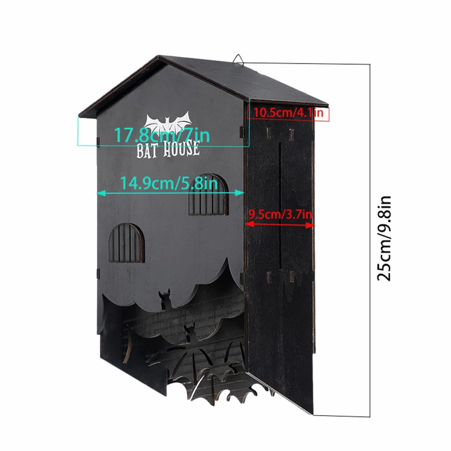 Maison de Chauves-Souris En Bois, Nichoir Chauve Souris Exterieur, Boîte à Trois Chambres, Abri à Chauve Souris, Résistant aux Intempéries