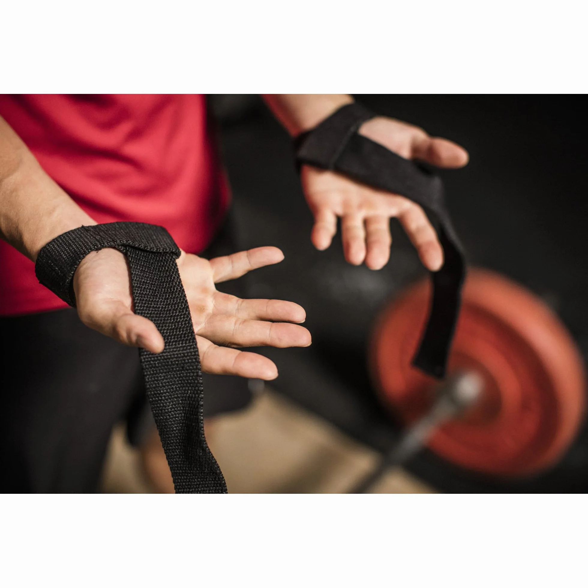 Harbinger 21.5" Sangles de levage en coton rembourrées- La longueur prolongée offre une prise plus forte, la couture robuste et les onglets enroulés augmentent la durabilité pour levées lourdes,Noir