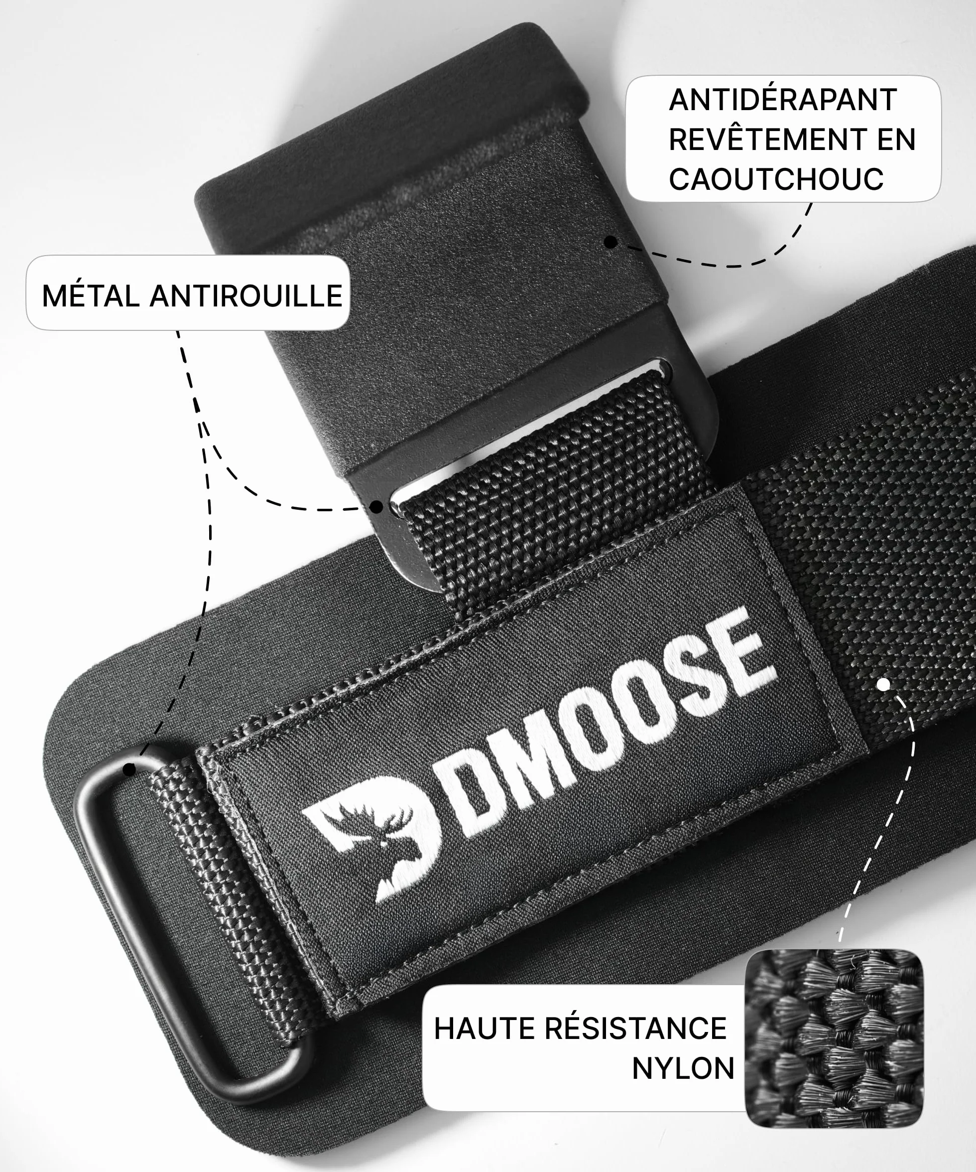 DMoose Crochets De Musculation Paire Sangles Poignet Robustes Pour Soulevés De Terre Tractions