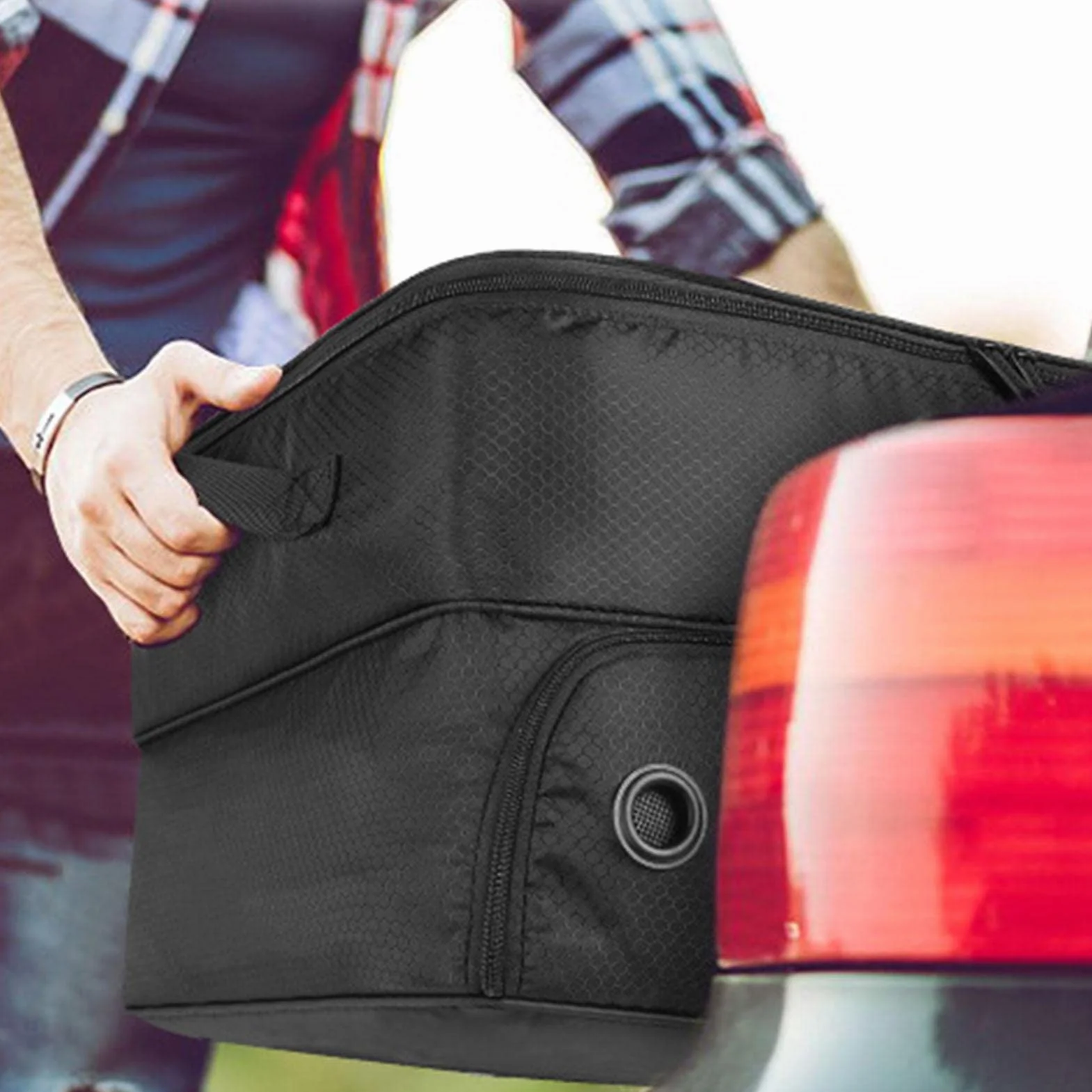 Sac à Chaussures de Golf Pliable, Sac d'Accessoires de Golf, Boîte à Brosses pour Hommes et Femmes, Noir
