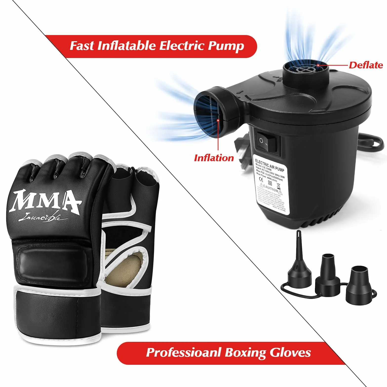 Sac de Frappe Adulte 180cm- Sac de Boxe Lourd autoportant avec Gants de Boxe et Pompe, Sacs de Kickboxing avec Support pour l'entraînement MMA Muay Thai Fitness Débutants