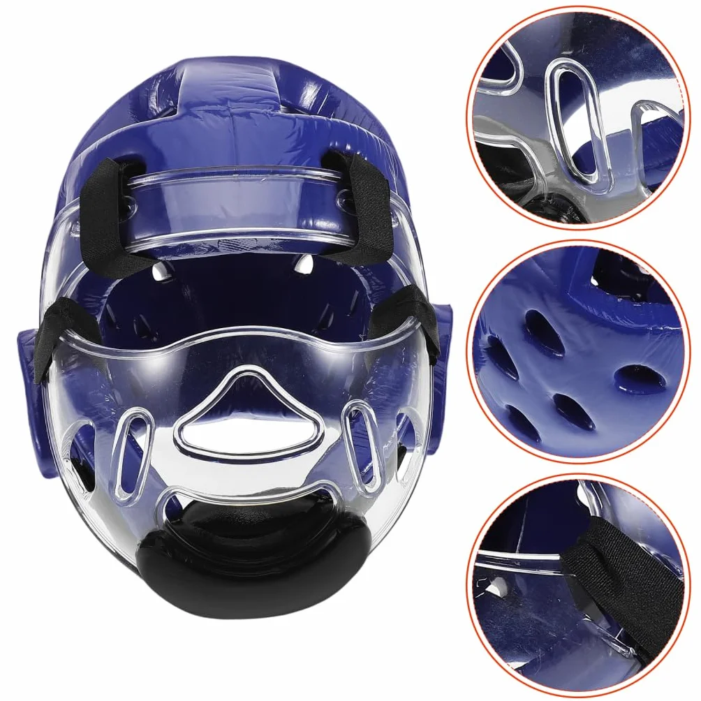 Casque avec Protection Complète du Visage pour Garçon et Filles Taekwondo Équipement de Combat Taekwondo et Ventilation Respirante pour Compétition et Arts Martiaux