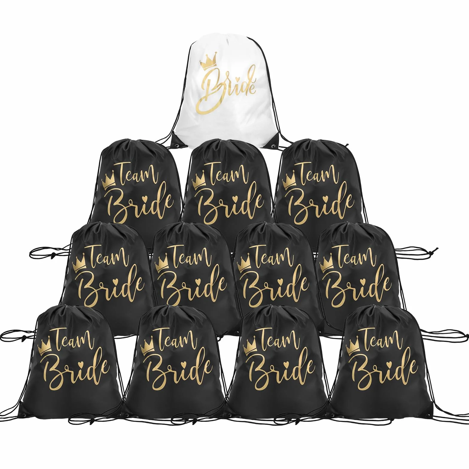 12 sacs de sport à cordon Bride Team Bride