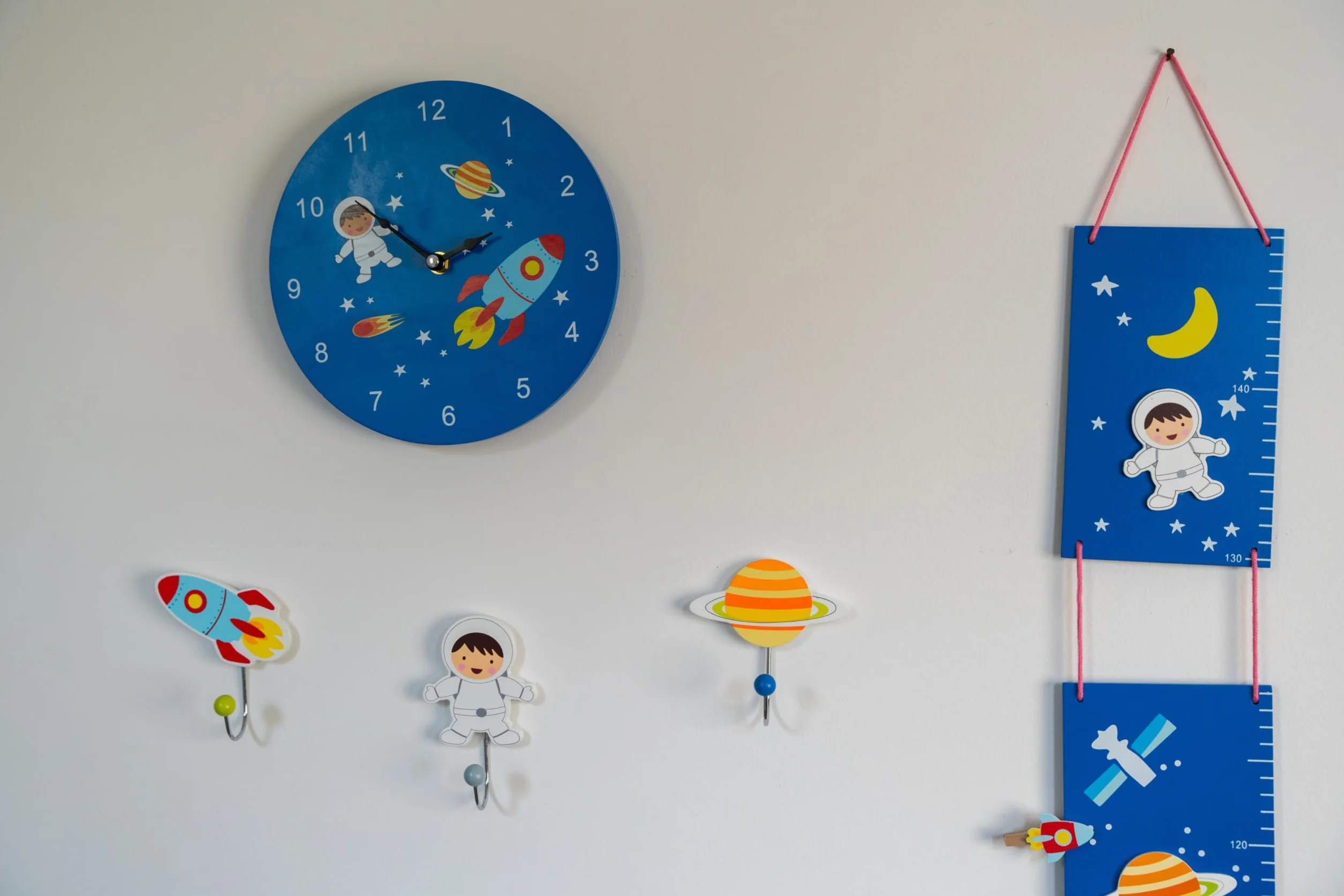 Serre-Livres 3D en Bois Thème Fusée pour Chambre d'enfant