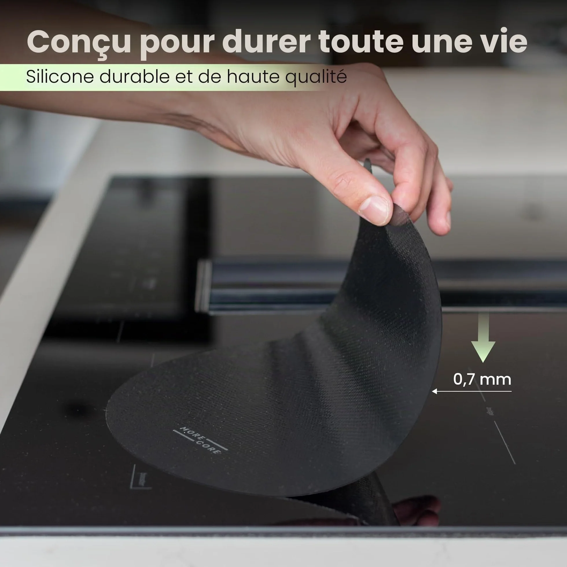 Protege Plaque Induction Cuisson Tapis Silicone 5 Pièces