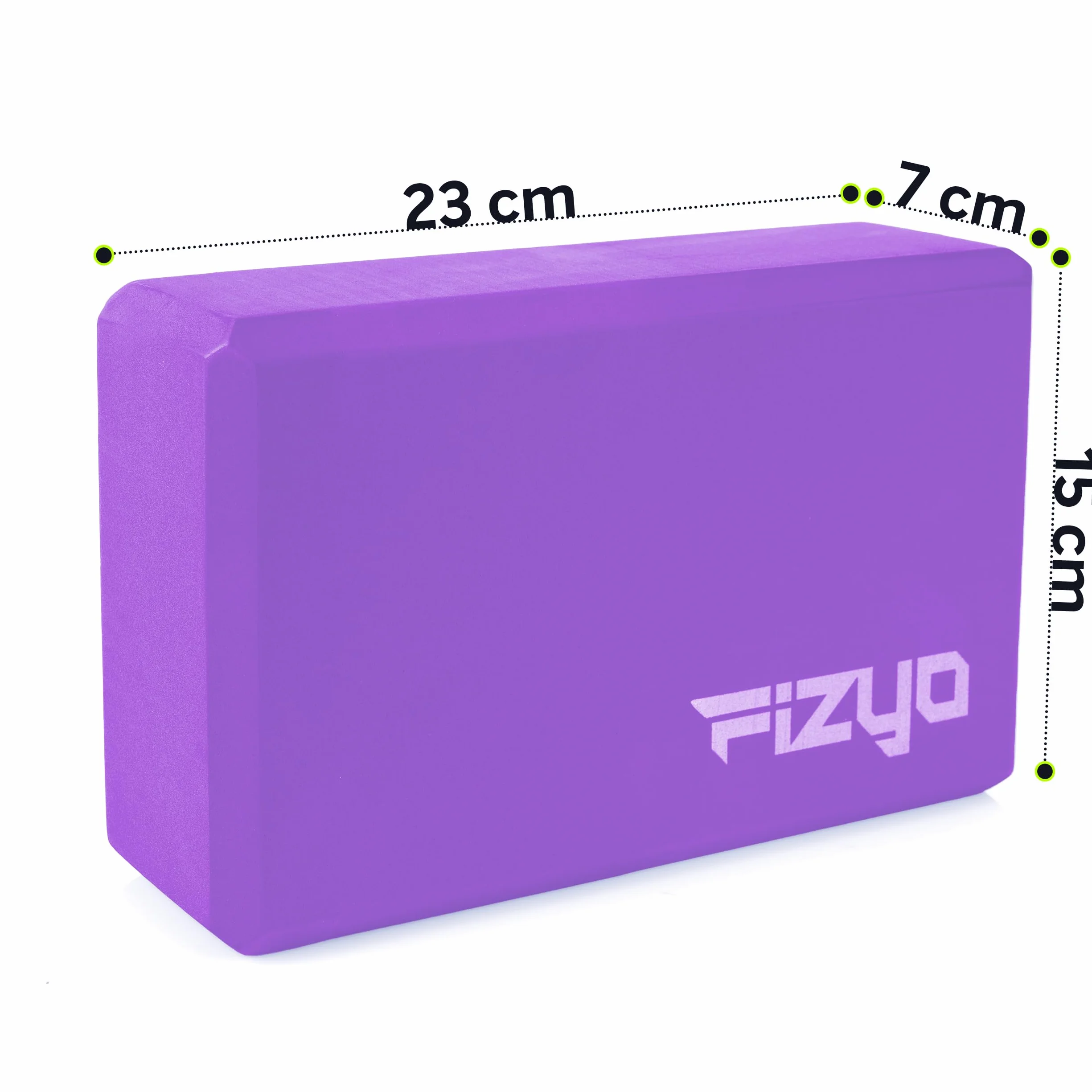 Fizyo Bloc de Yoga 2 Pièces Antidérapant en Mousse EVA 23x7x15 cm Cubes Yoga pour Pilates Fitness et Étirement Blocs Yoga Stables pour Équilibre Soutien et Souplesse Couleur