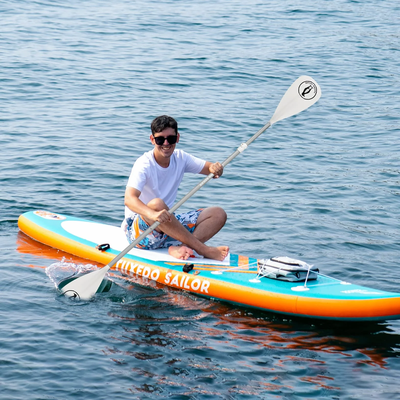 Tuxedo Sailor Sup Paddles - Pagaies de Stand Up Paddle réglables en 3 Parties - Pagaies légères et flottantes - Durables et compressibles - Lames en Nylon renforcé