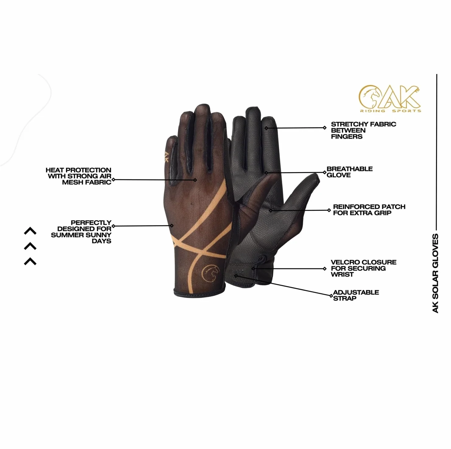 AK Summer Gants d'équitation Respirants et pour Un Usage Quotidien Horse Riding Gloves AKRS-7007