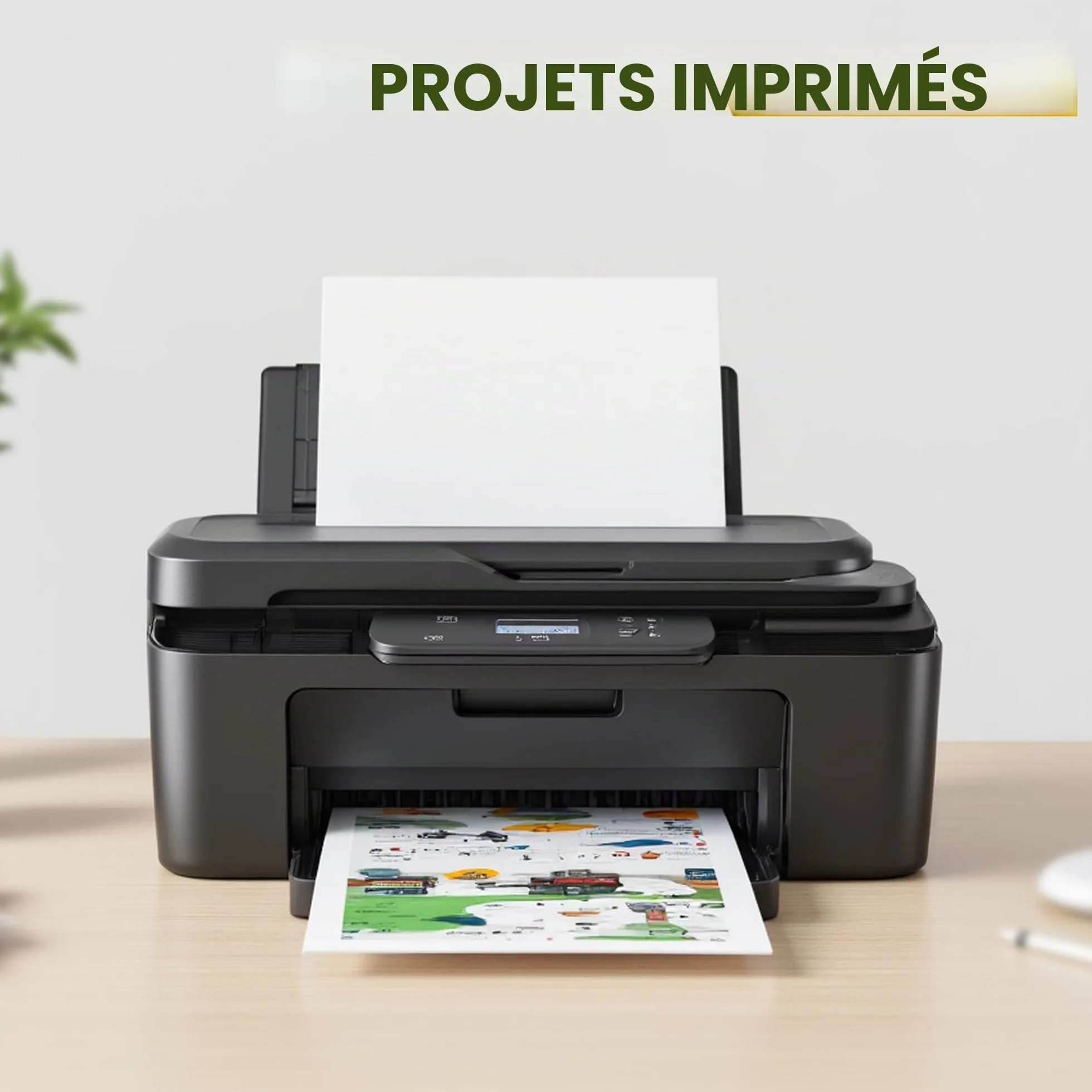 Papier Cartonné A4 Blanc 200 g/m² 75 Feuilles pour Imprimante