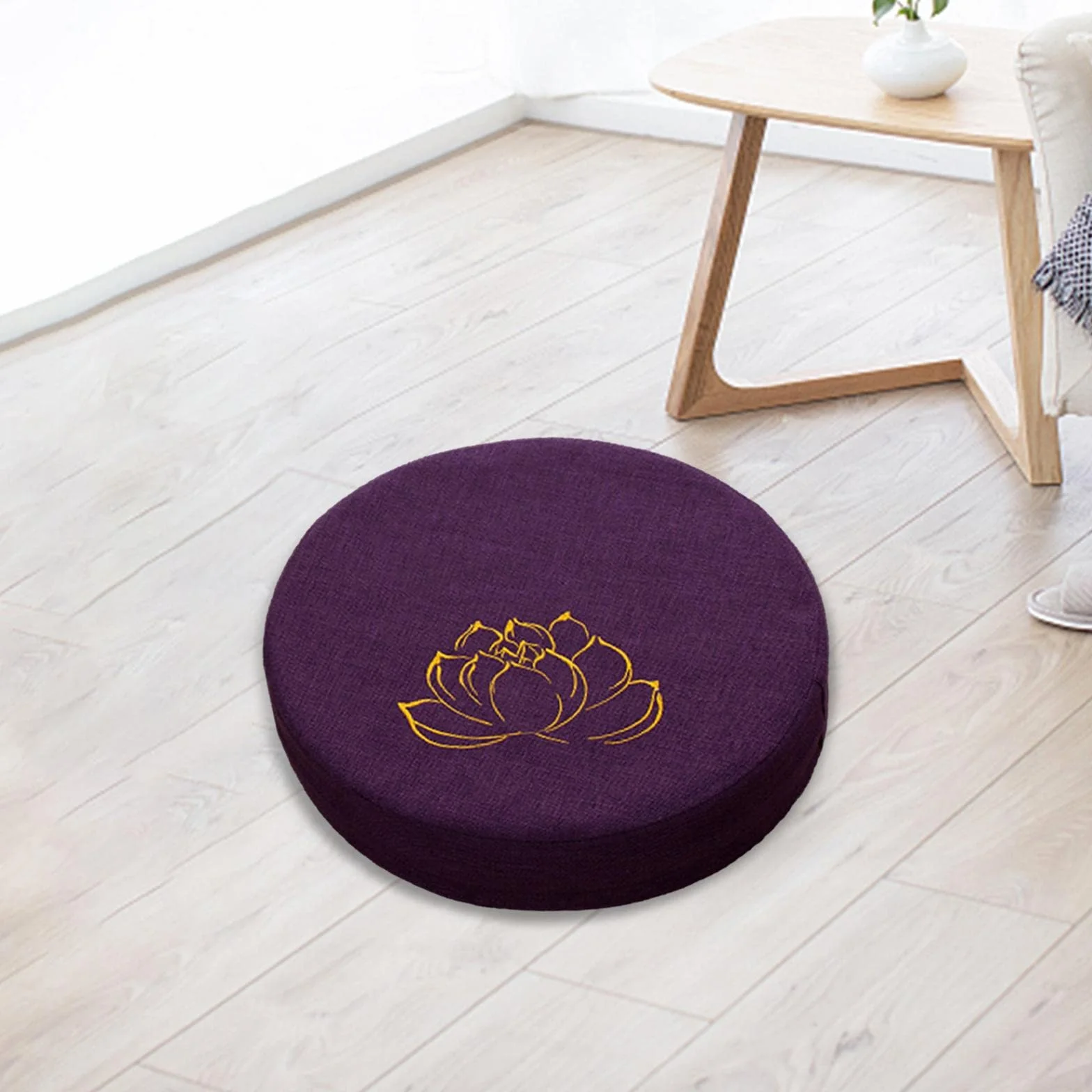 MagiDeal Coussin de méditation de Yoga Tapis de Tatami Japonais Oreiller de méditation tibétain, Violet Foncé 10cm