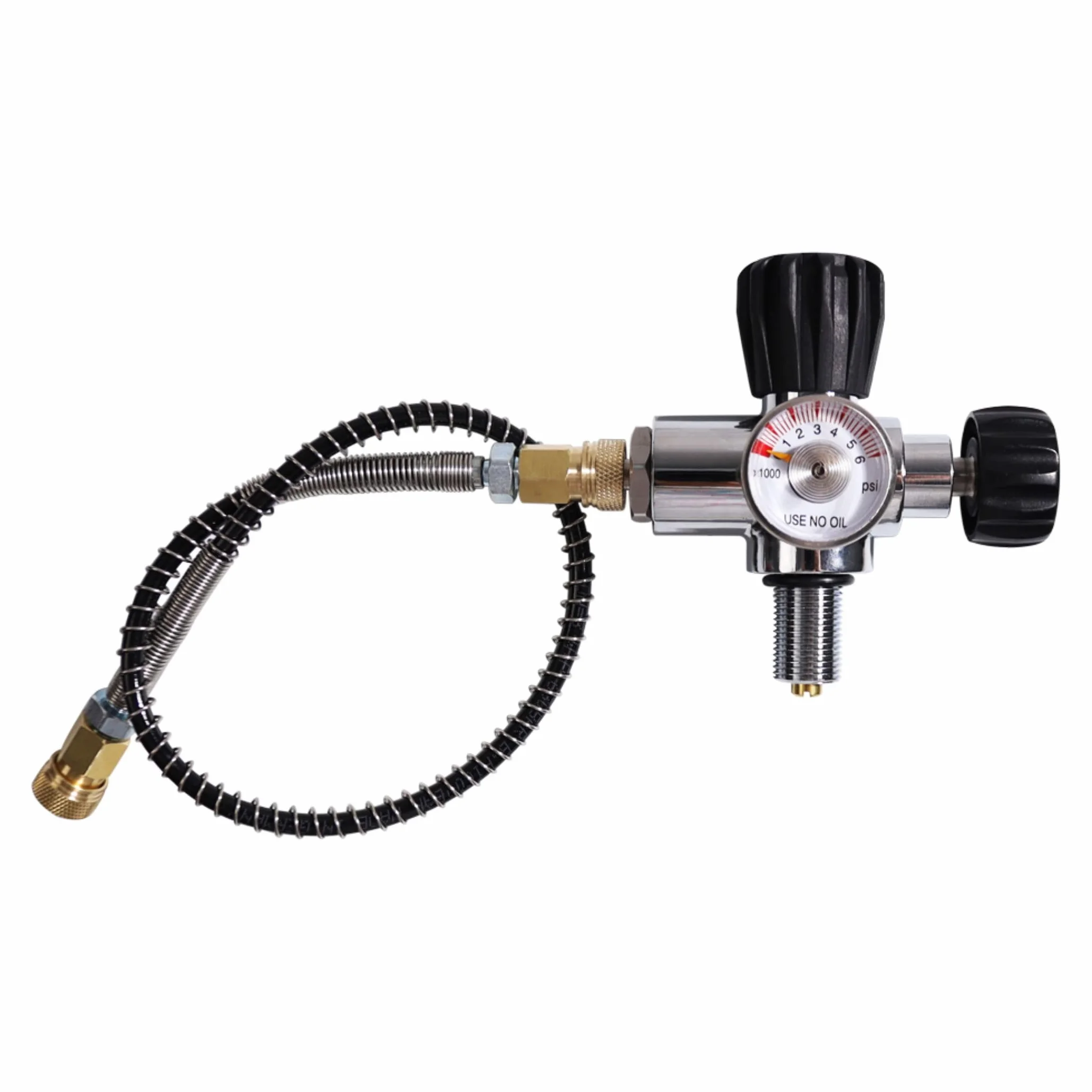 TUXING 4 500 PSI haute pression PCP Paintball Station de remplissage Valve en acier inoxydable HPA CO2 Réservoir DIN Système de charge Noir M18 x 1,5