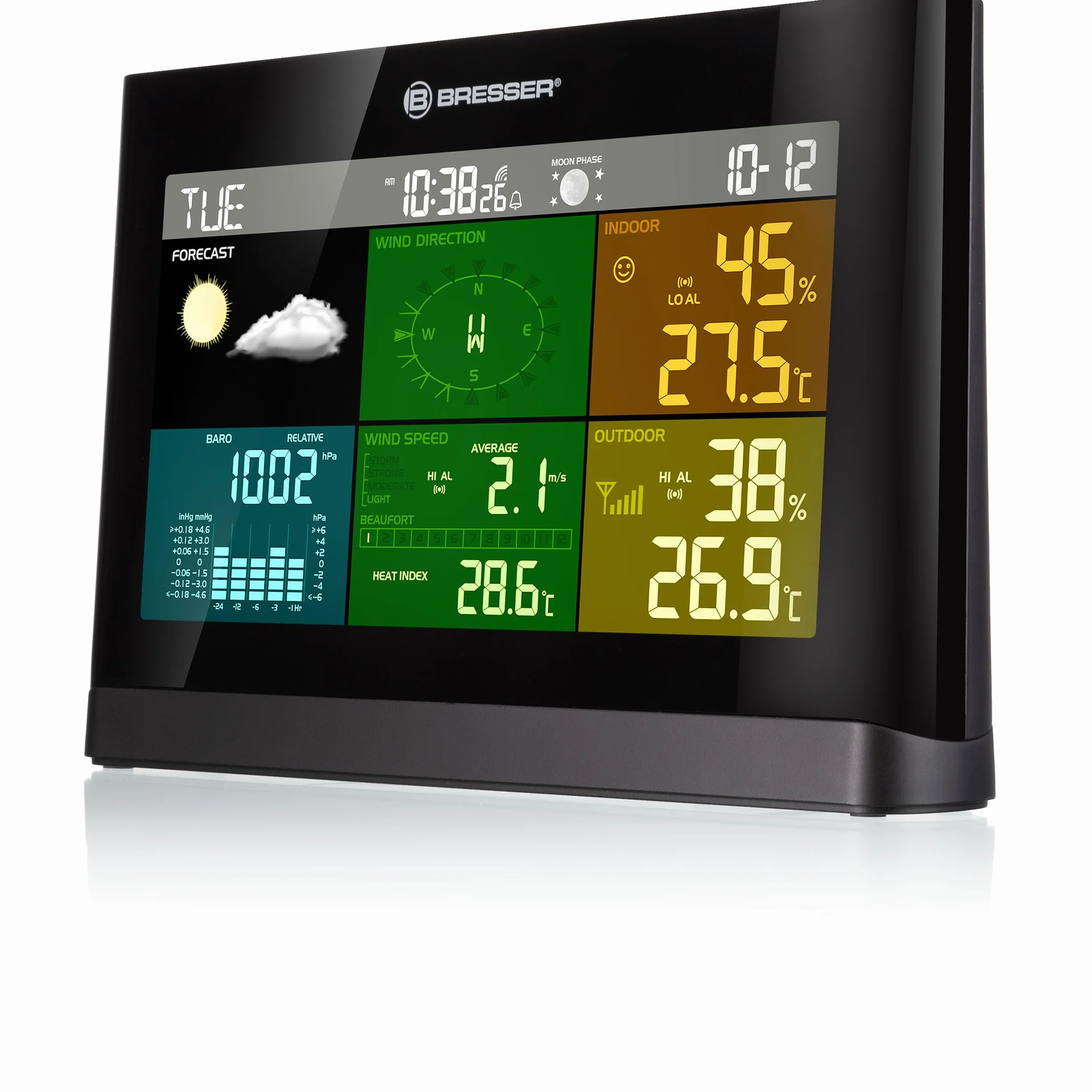 Bresser Station Météo Sans Fil 5 en 1 Capteur Extérieur 20,2 x 13,8 x 3,8 cm